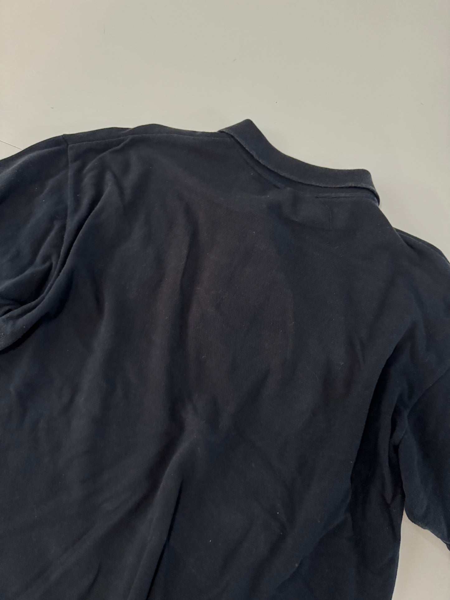 Polo negra bordada, Talla L, Hombre