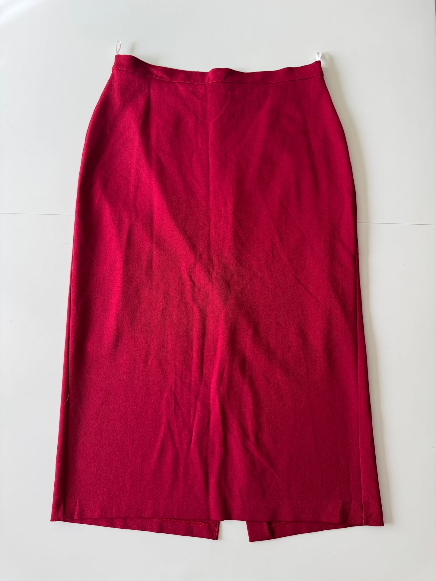 Falda roja recta, Talla L, 34, Mujer, Karla O