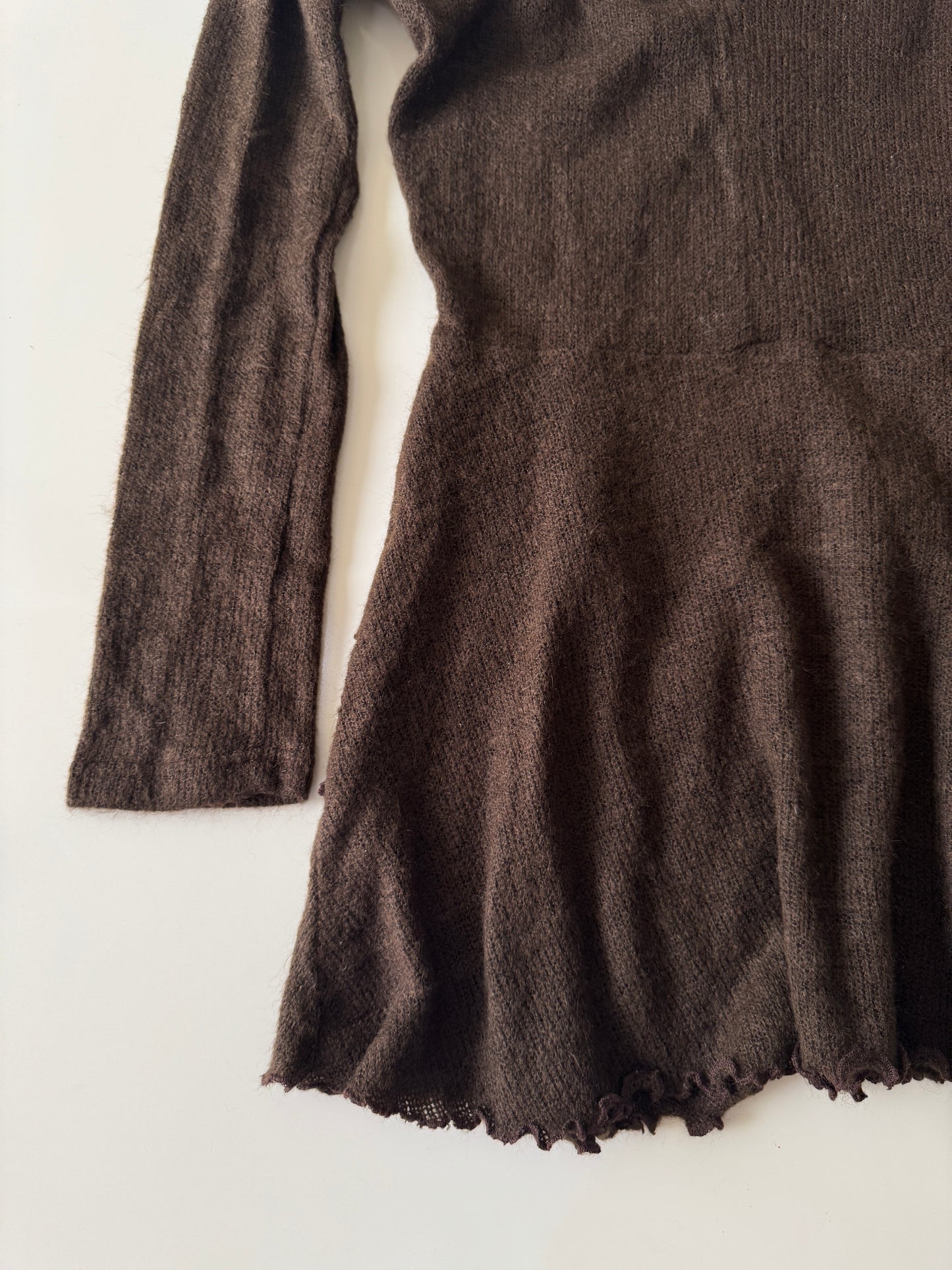 Sweater cafe tejido Y2K, Talla M, Mujer, The Pyramid Collection