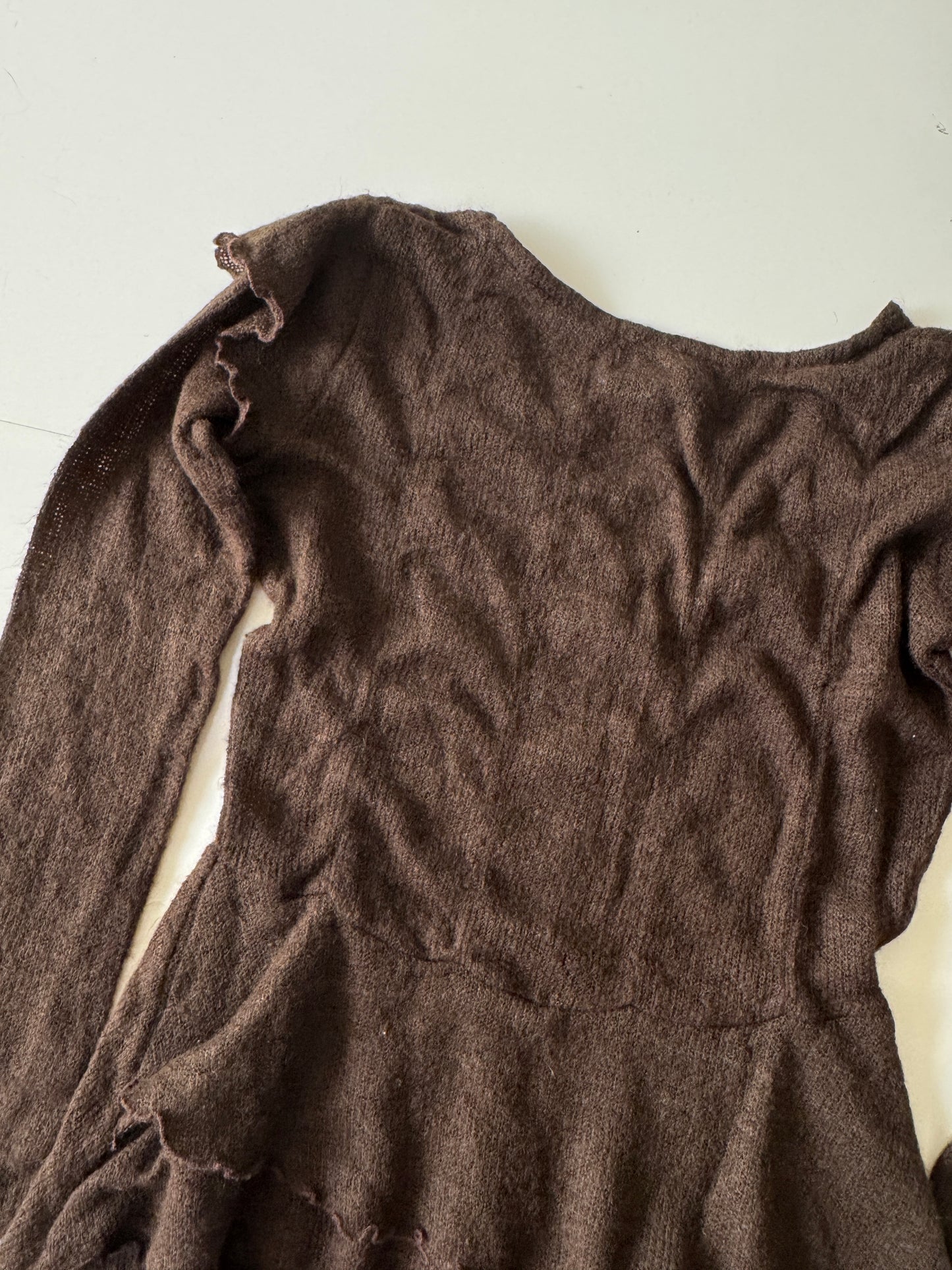 Sweater cafe tejido Y2K, Talla M, Mujer, The Pyramid Collection