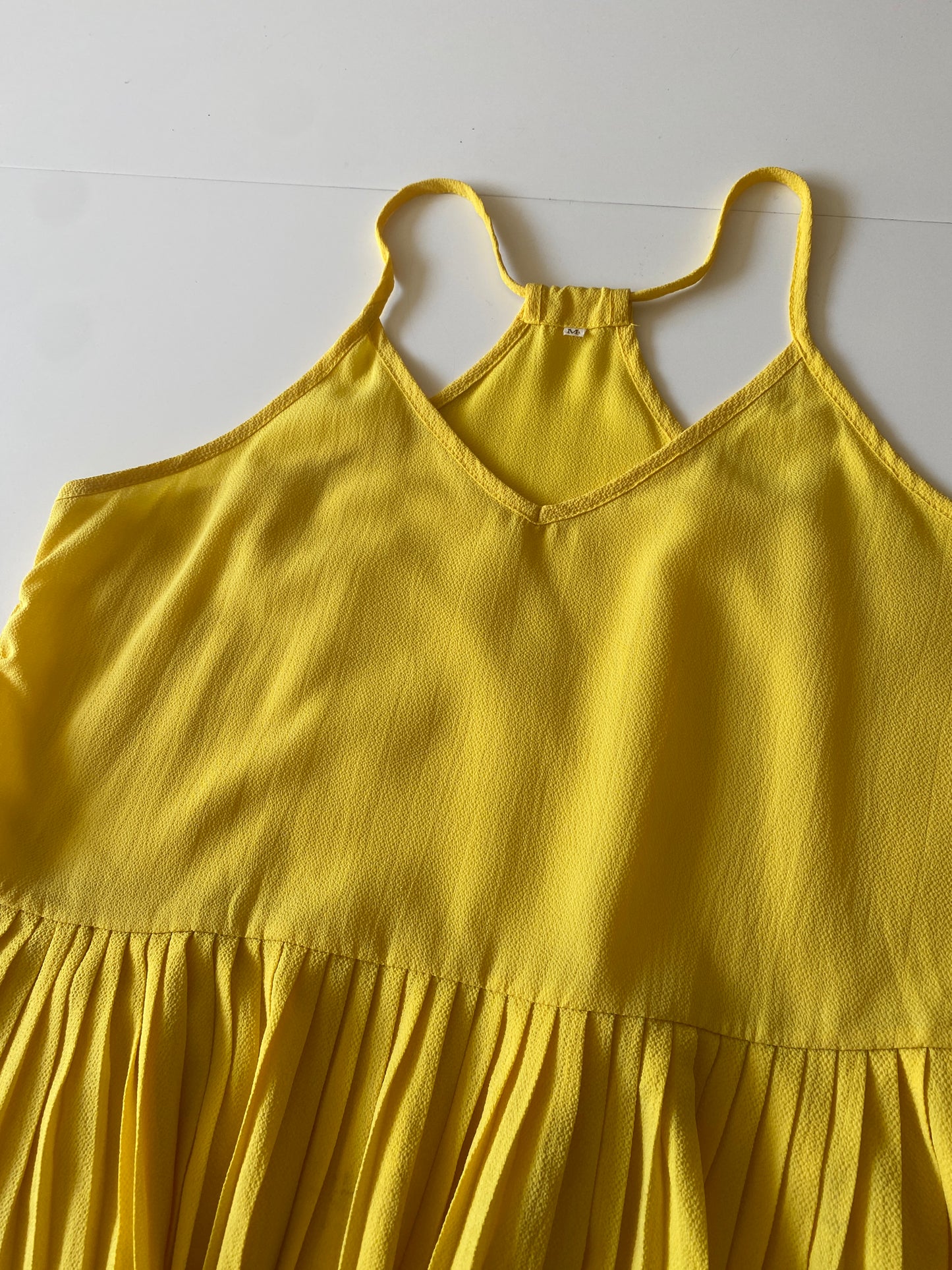 Blusa de tirantes con plisados, Talla M, Mujer