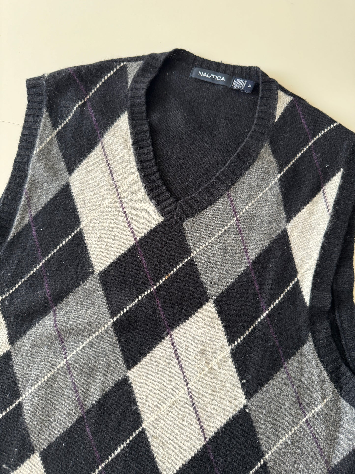 Chaleco de rombos, Talla M, Hombre