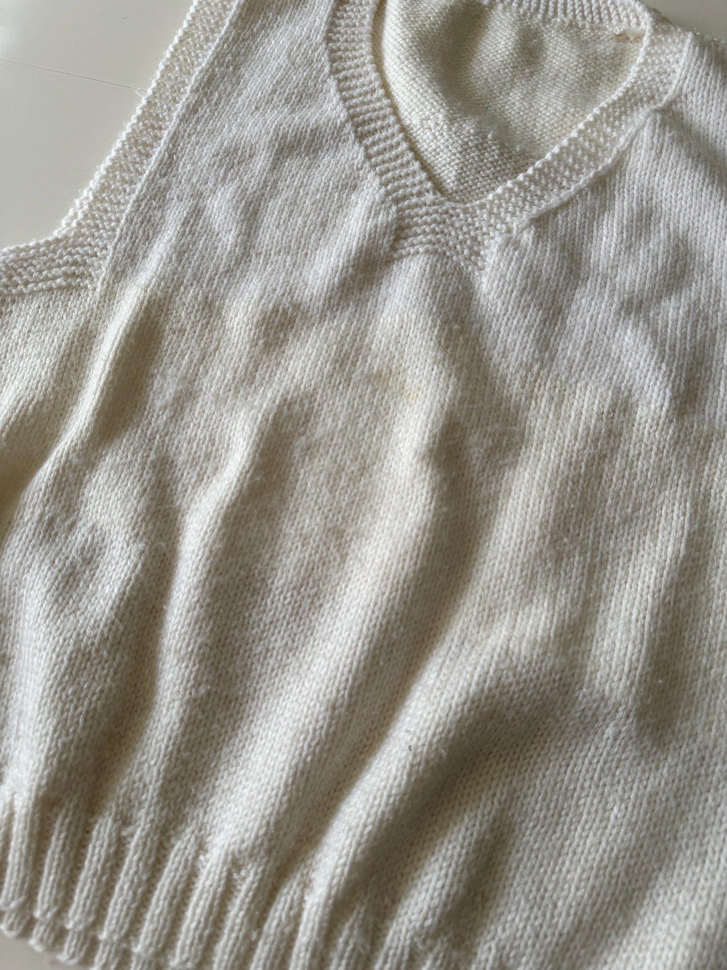 Chaleco tejido beige, Talla M, Hombre