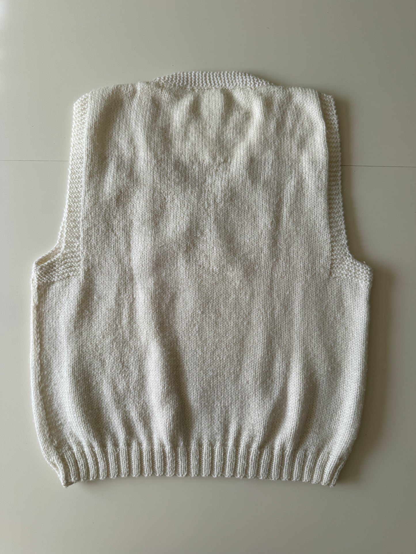 Chaleco tejido beige, Talla M, Hombre