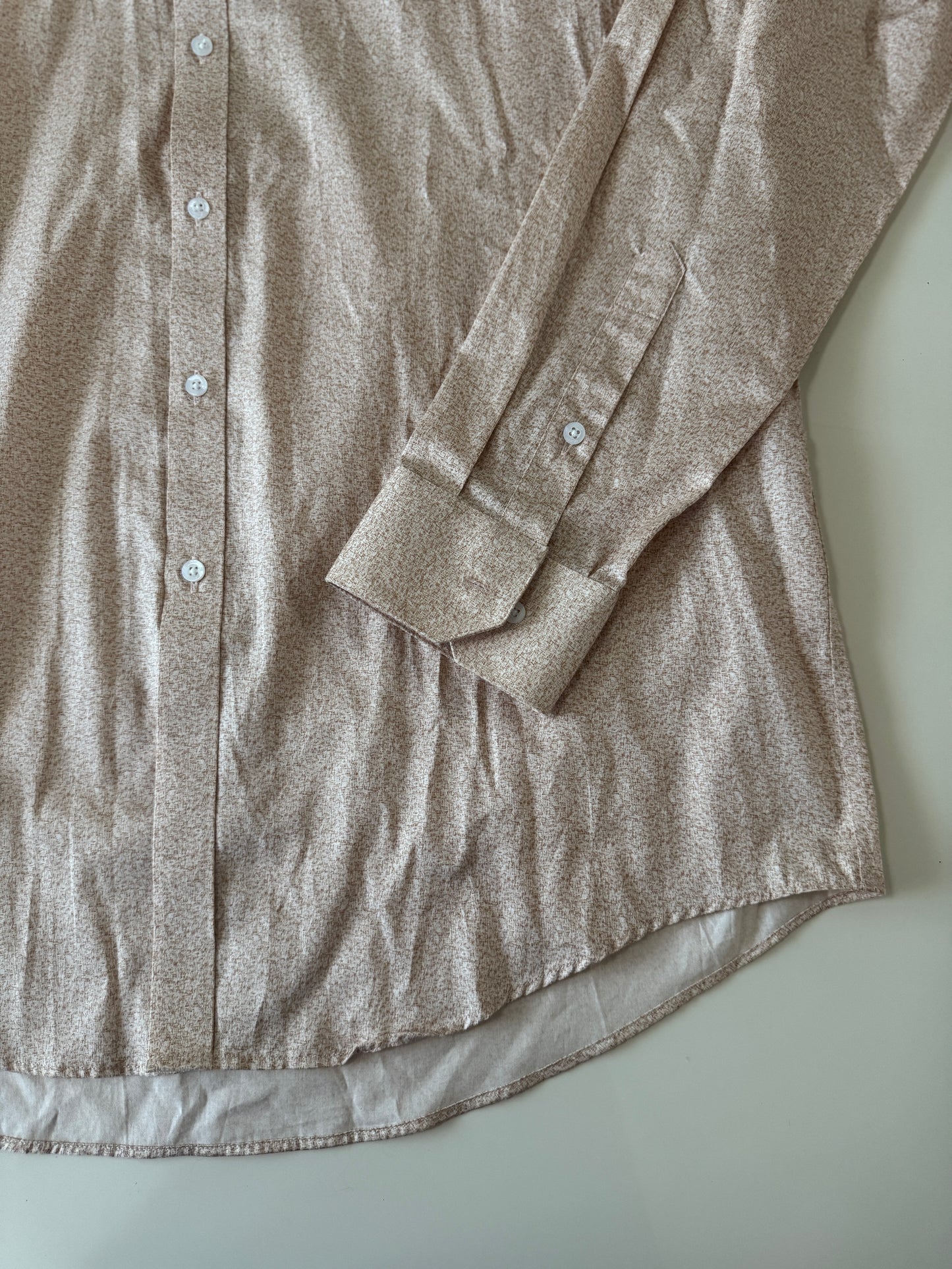 Camisa estampada, Talla L, 17.5 cuello, 34-35 manga, Slim, Hombre, John Henry