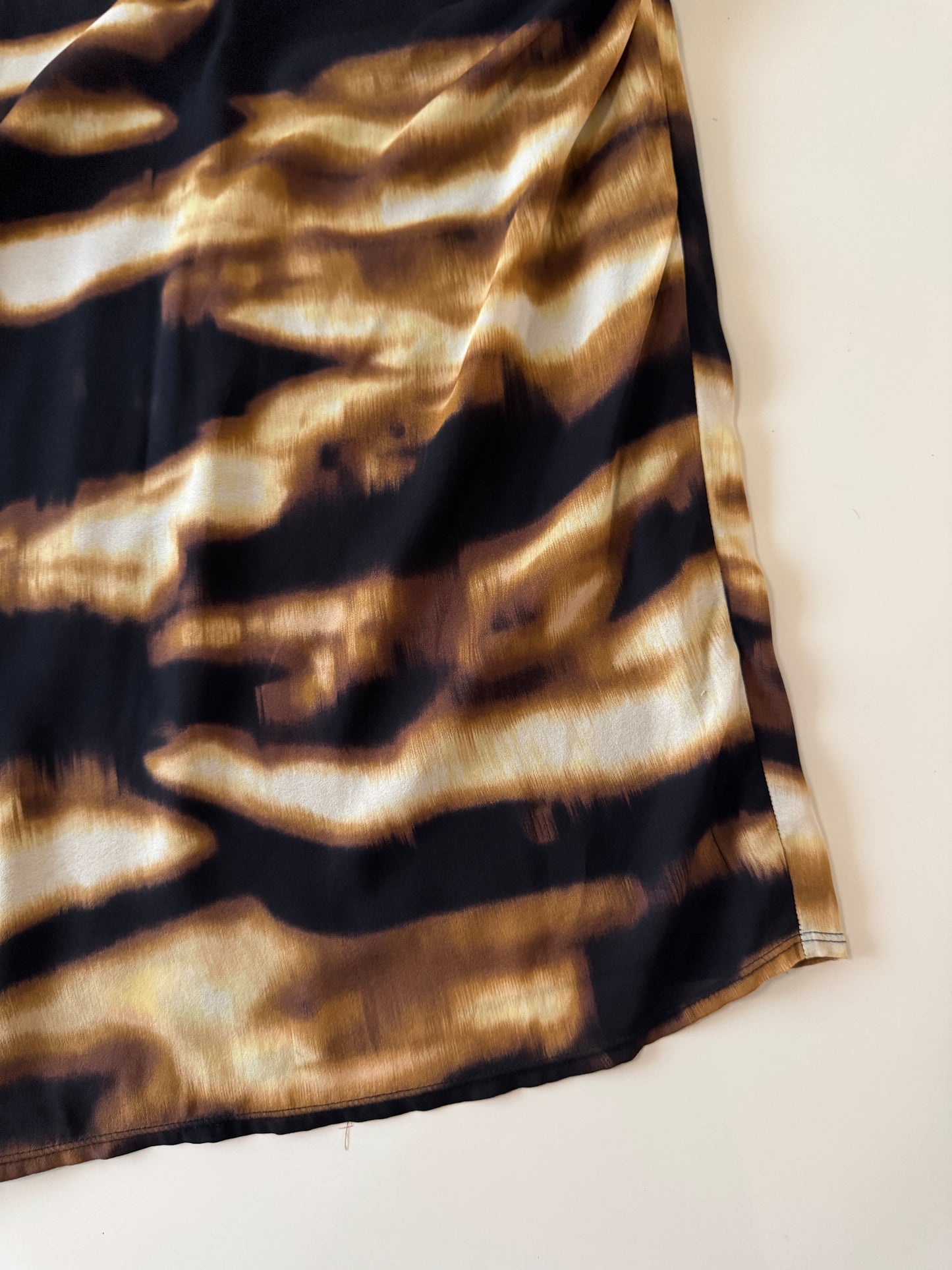 Vestido animal print cafe, Talla 4P, S, Mujer, Ann Taylor Petite