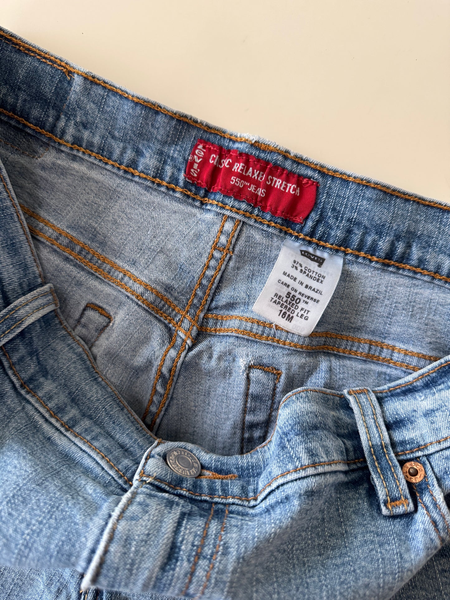 Jeans azules Y2K, Talla 16M, Hombre, Juvenil, Levi's Classic Relaxed Stretch