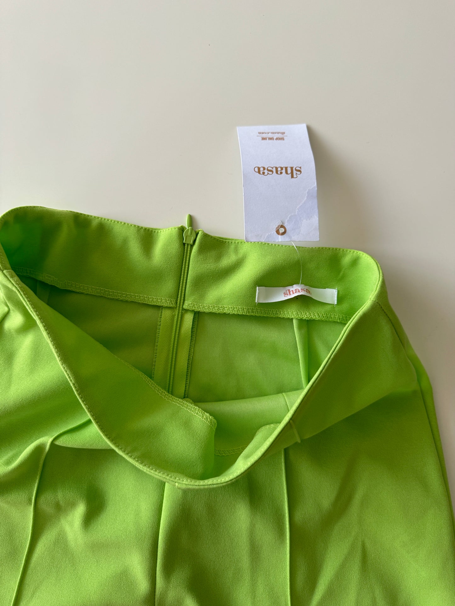 Pantalones verde limon, Talla S, Mujer