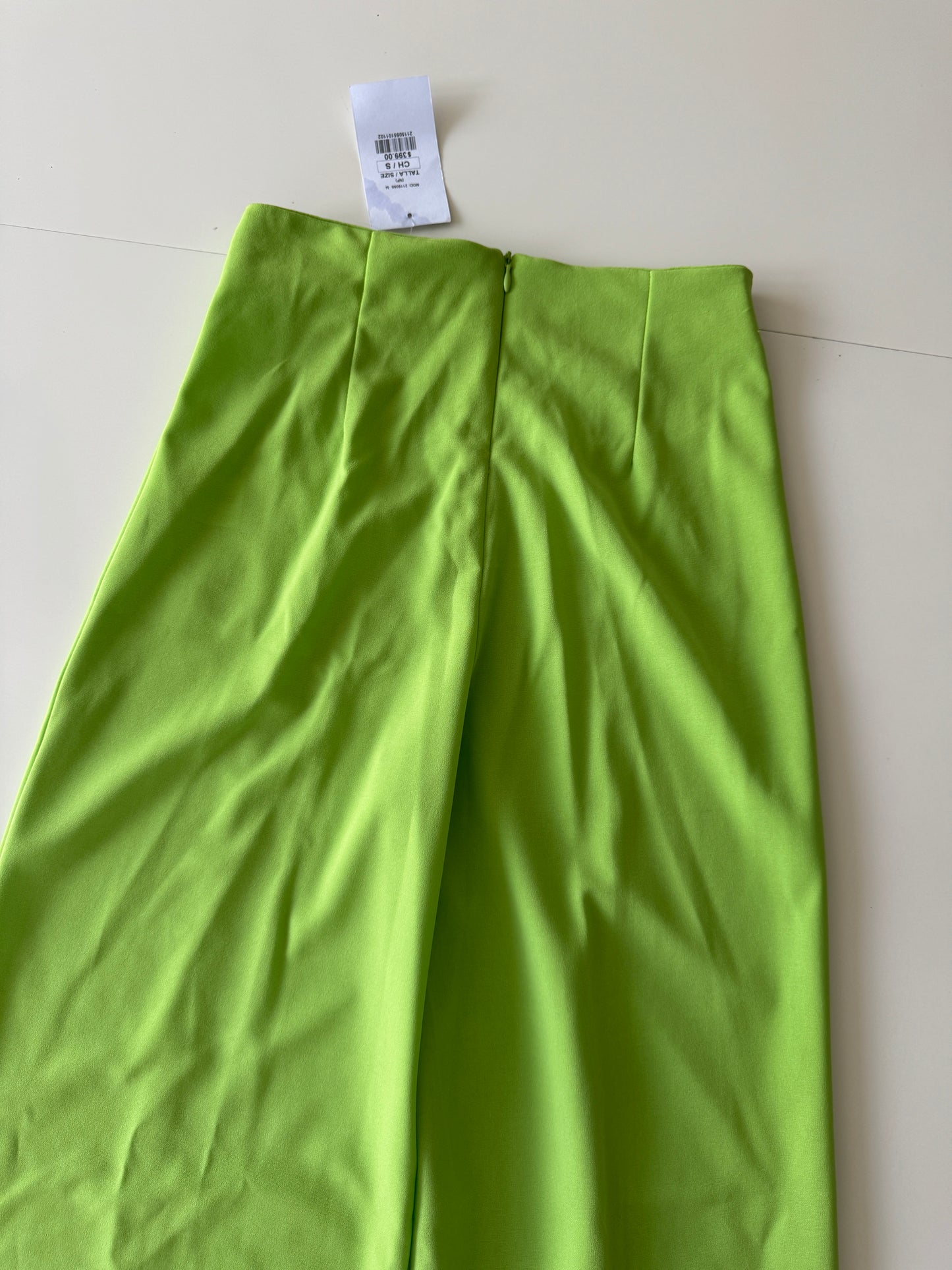 Pantalones verde limon, Talla S, Mujer