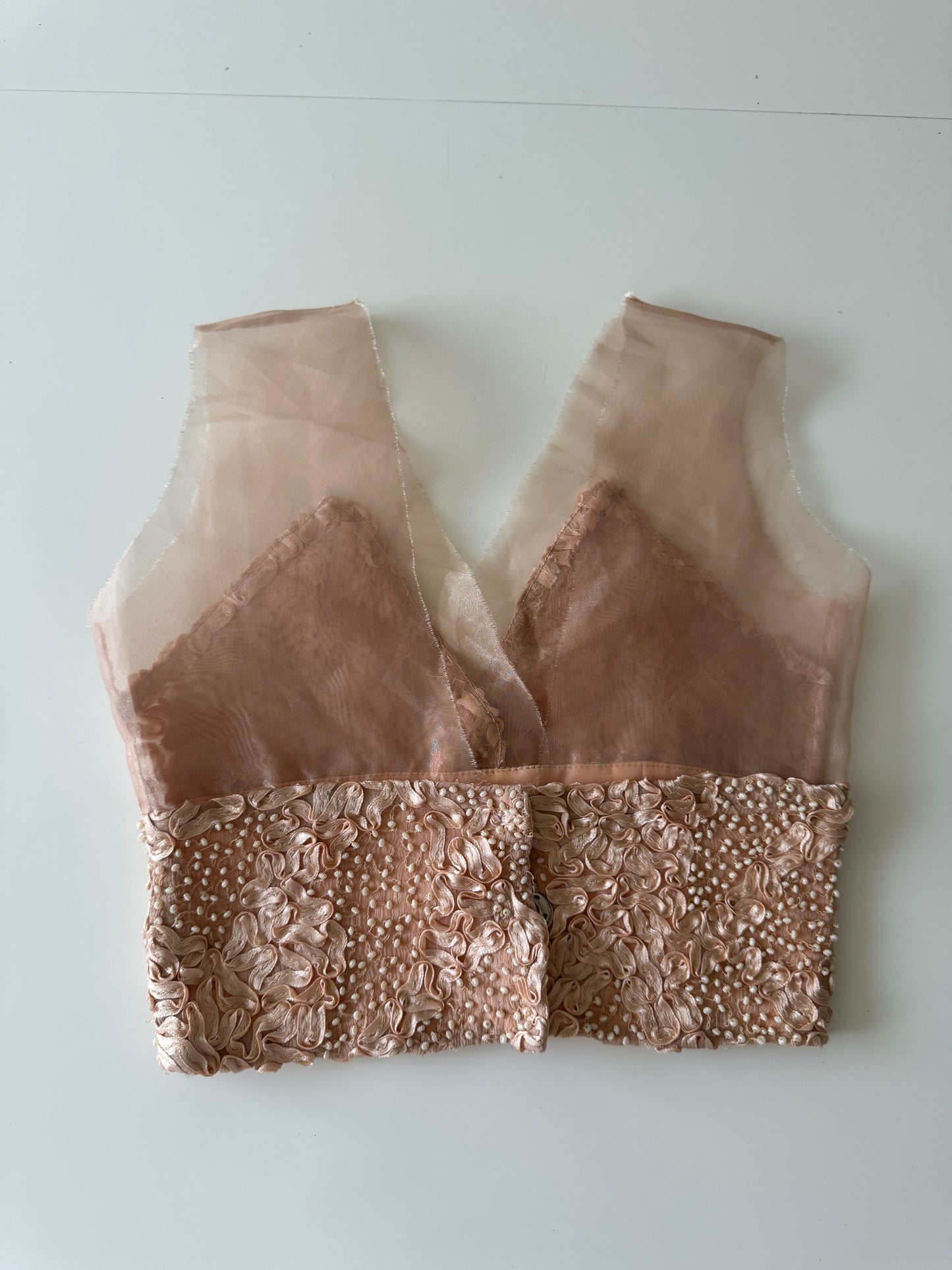Crop top de encaje, Talla XS, Mujer