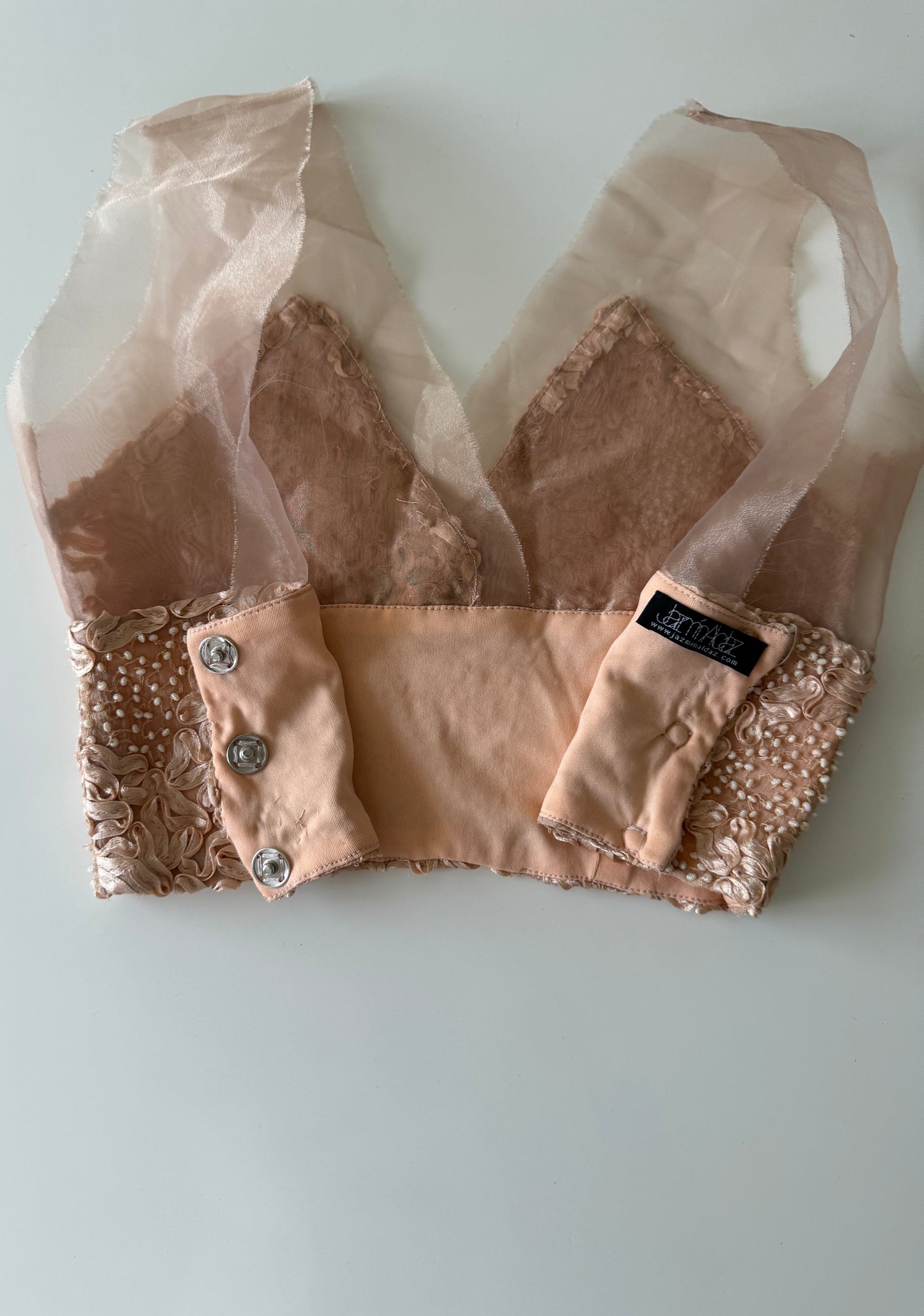 Crop top de encaje, Talla XS, Mujer
