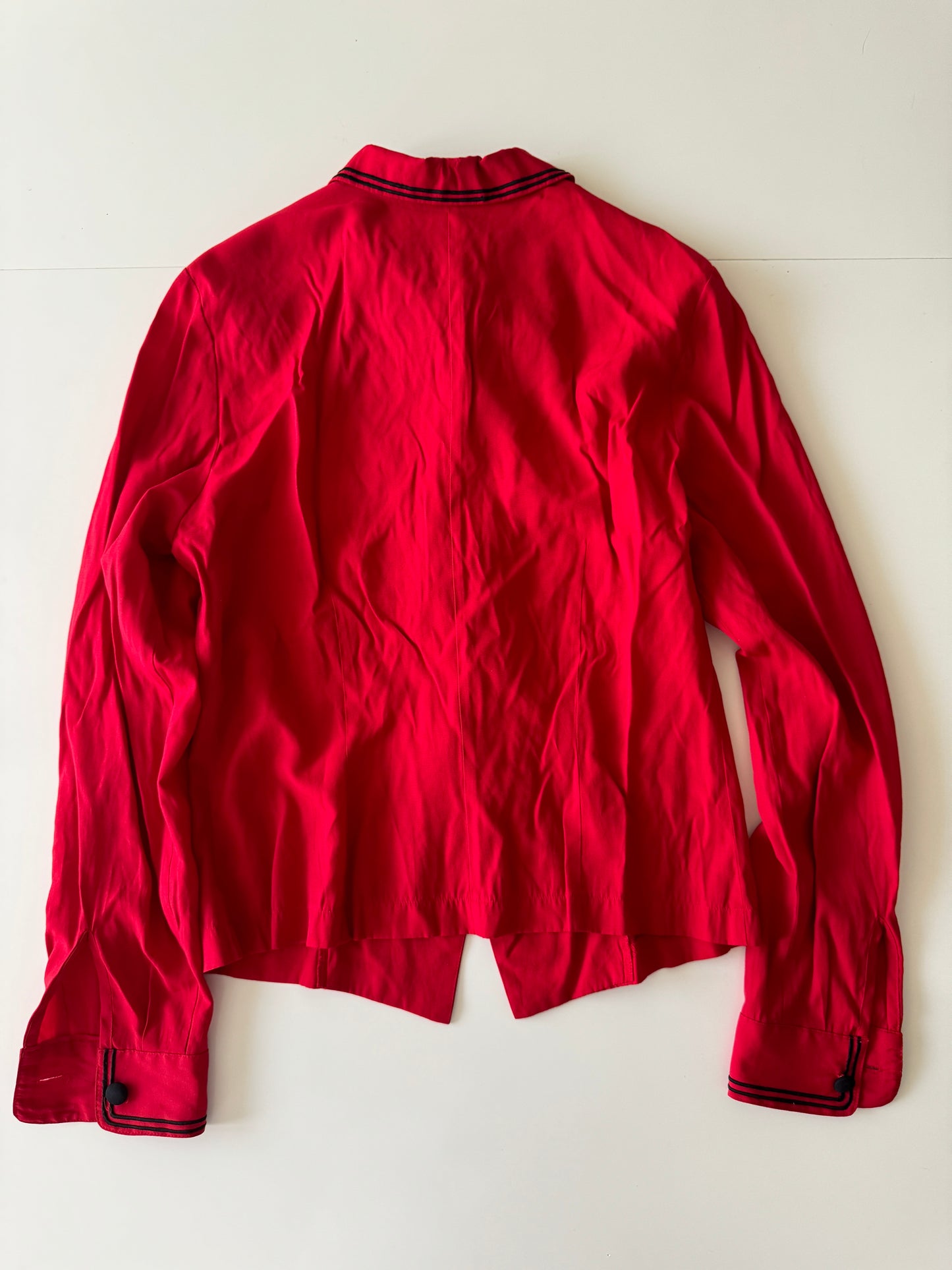 Camisa roja vintage, Talla S, Mujer