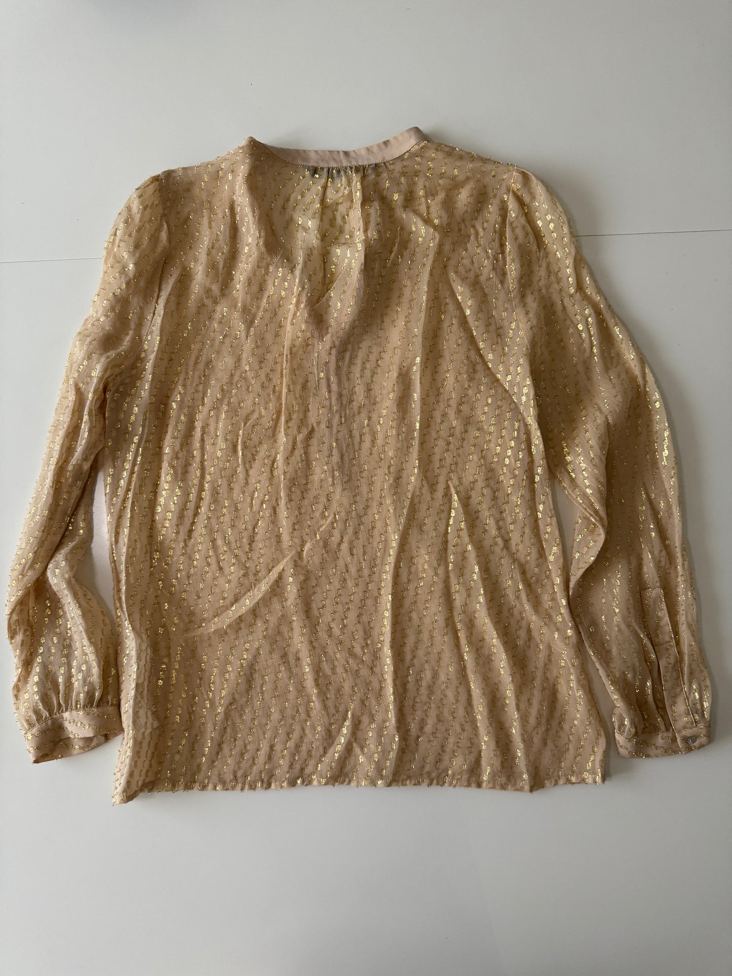 Camisa con hilos metalicos, Talla S, Mujer