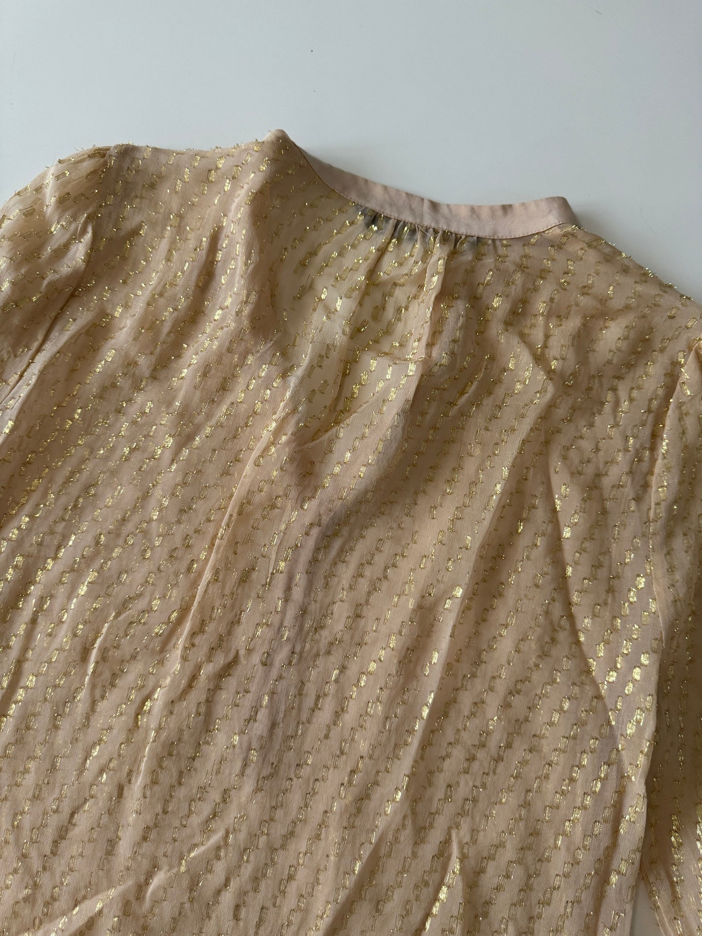 Camisa con hilos metalicos, Talla S, Mujer