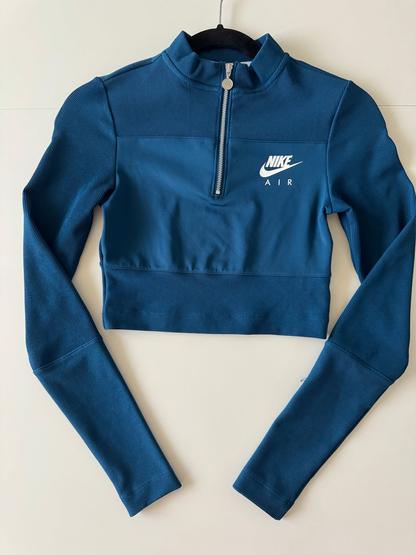 Crop top deportivo, manga larga, Talla XS, Mujer