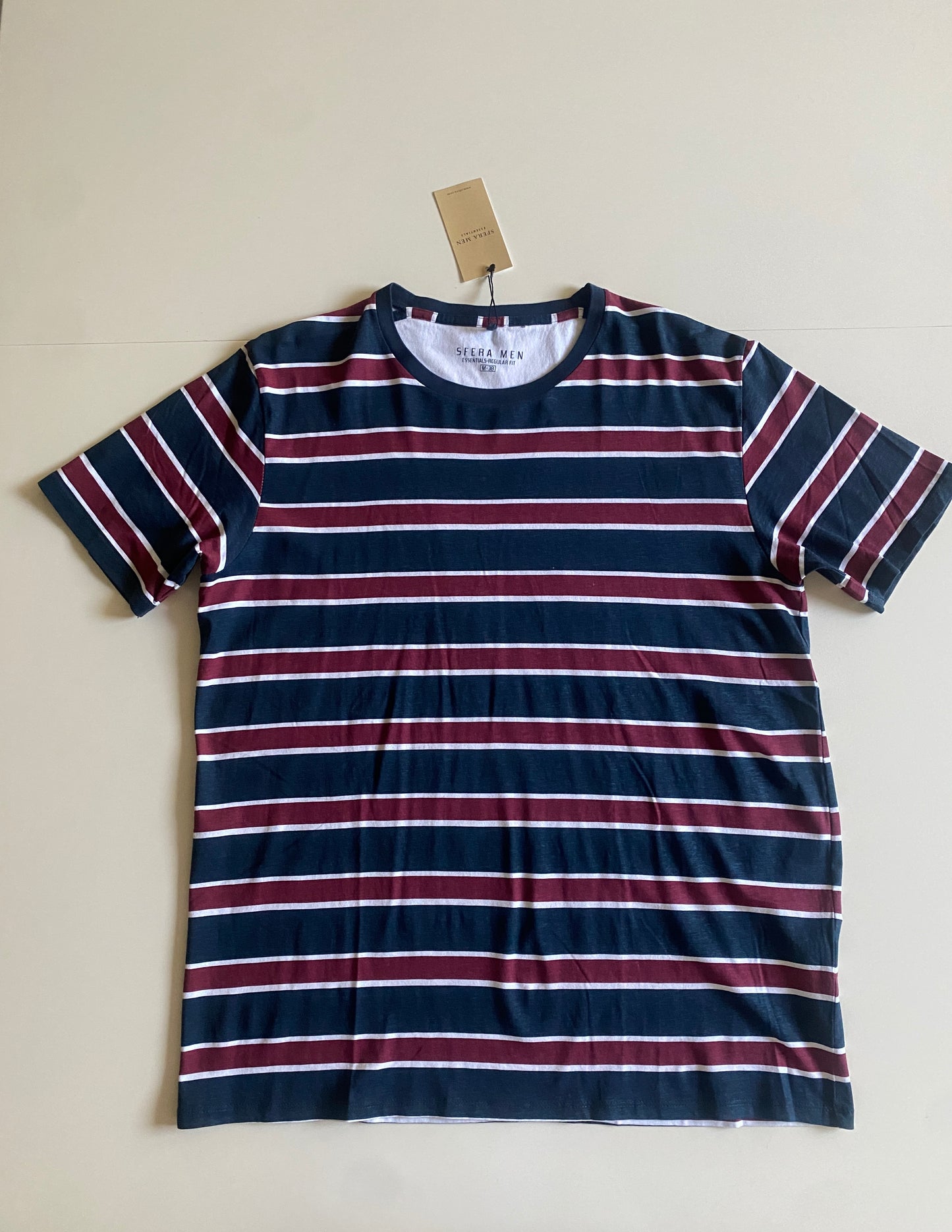 Playera de rayas, Talla M, Hombre, NWT