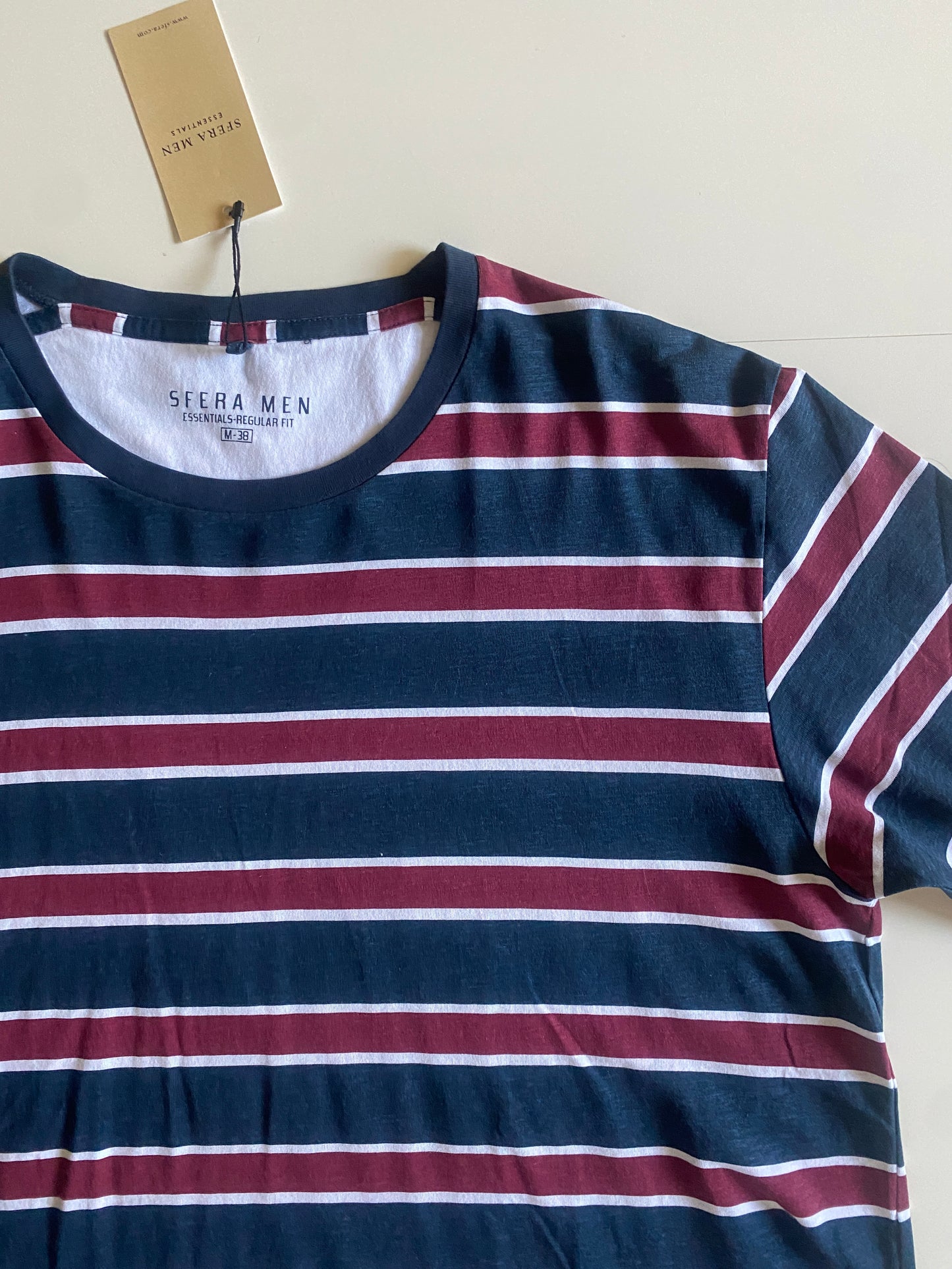 Playera de rayas, Talla M, Hombre, NWT