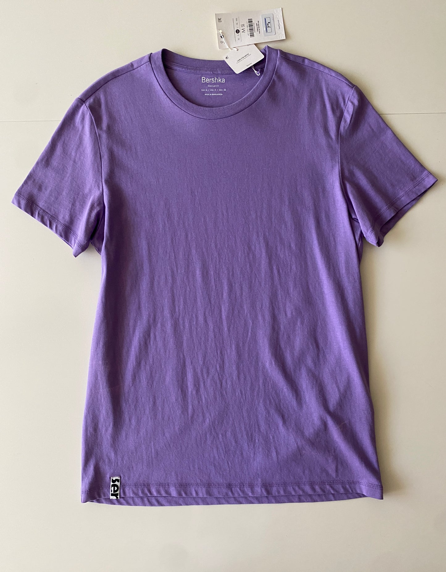 Playera lila, corte regular, Talla M, Hombre