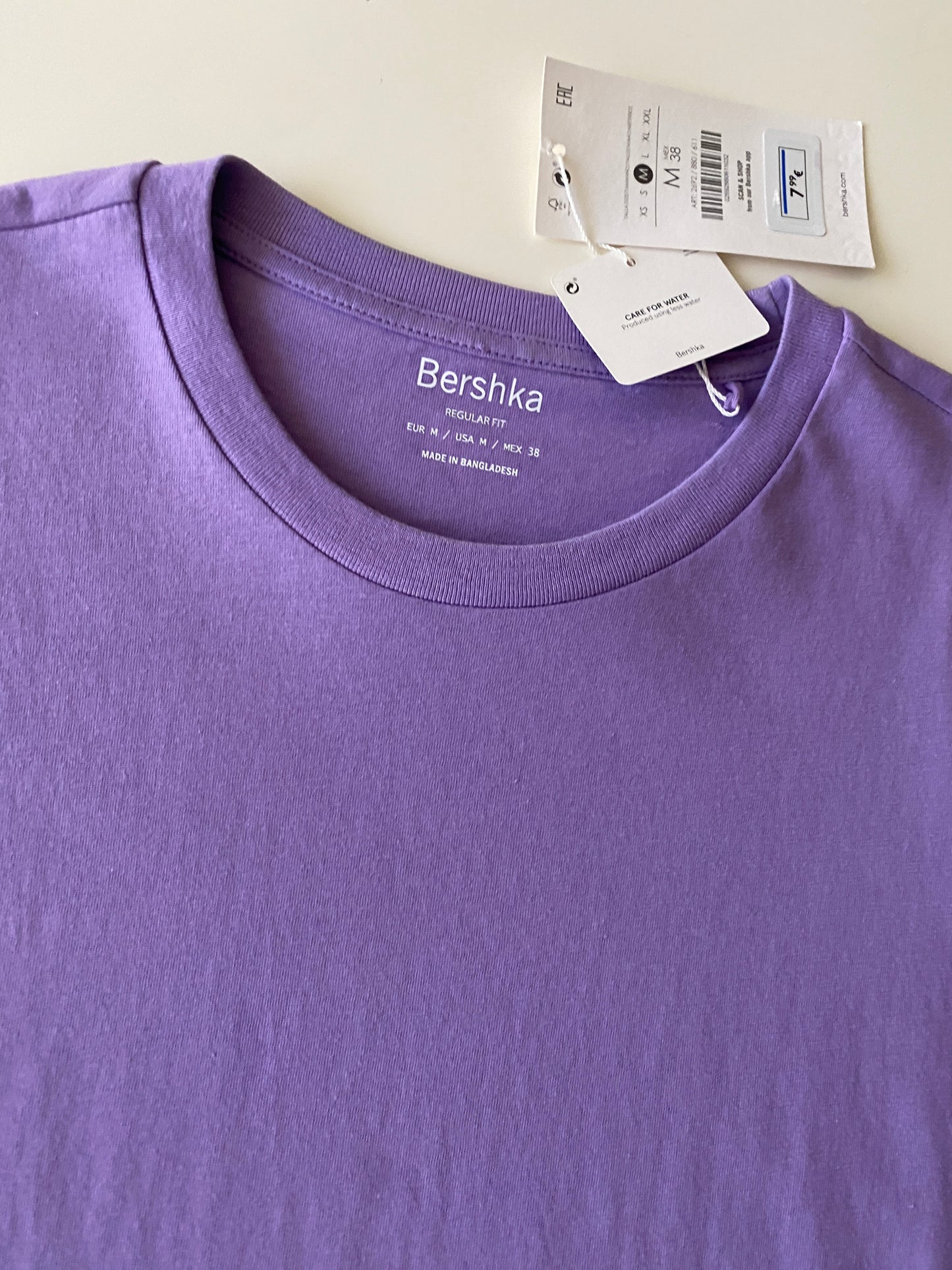 Playera lila, corte regular, Talla M, Hombre