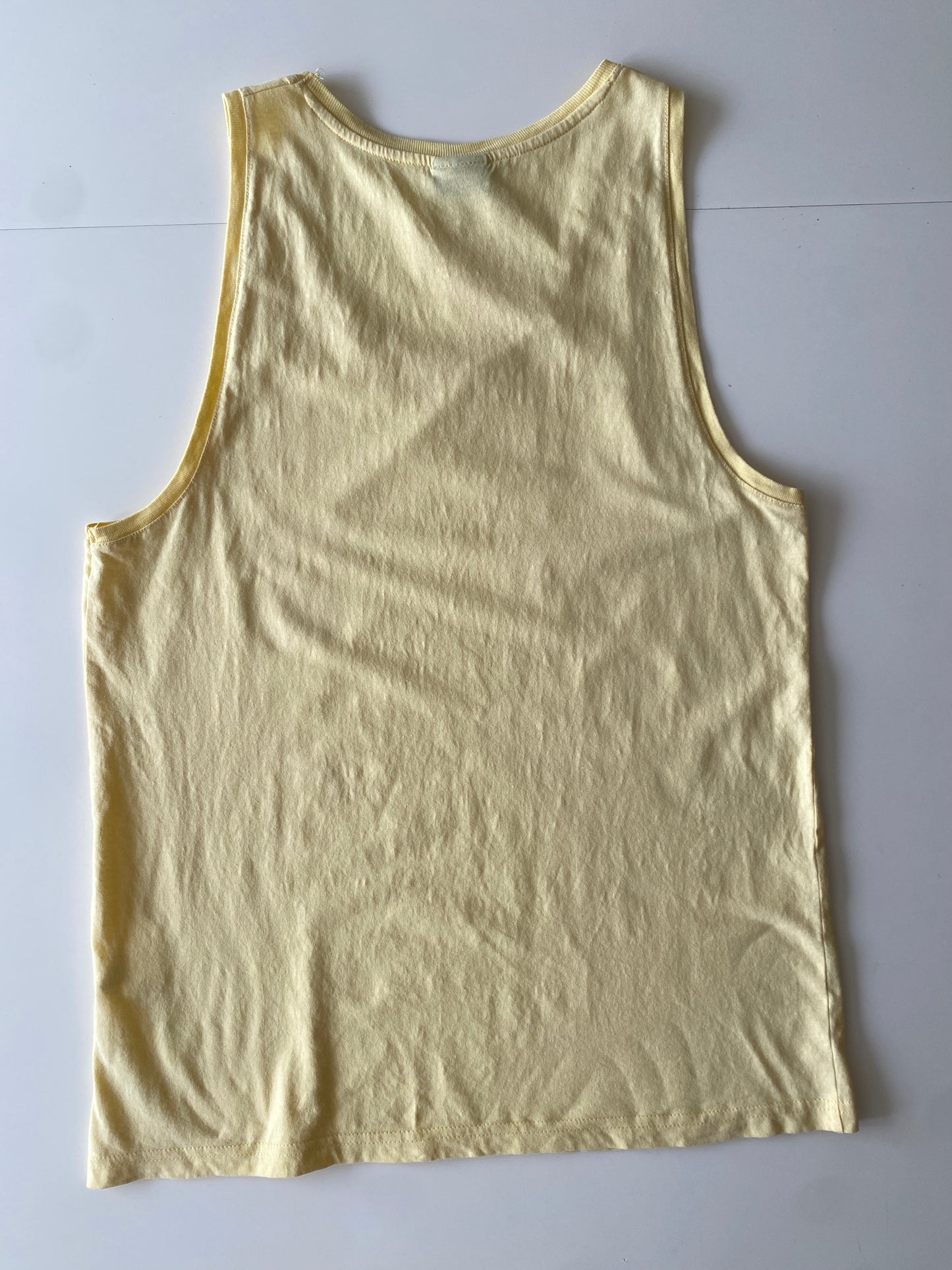 Playera sin mangas amarilla, Talla M, Hombre