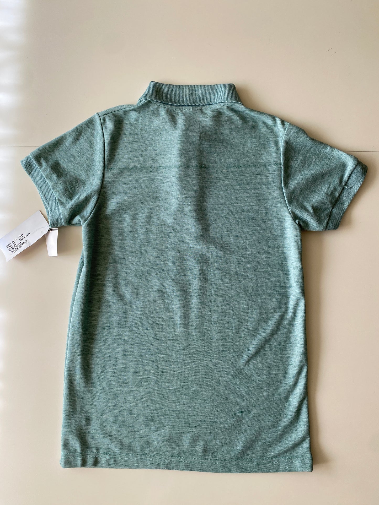 Camisa Polo manga corta verde, Talla S, Hombre