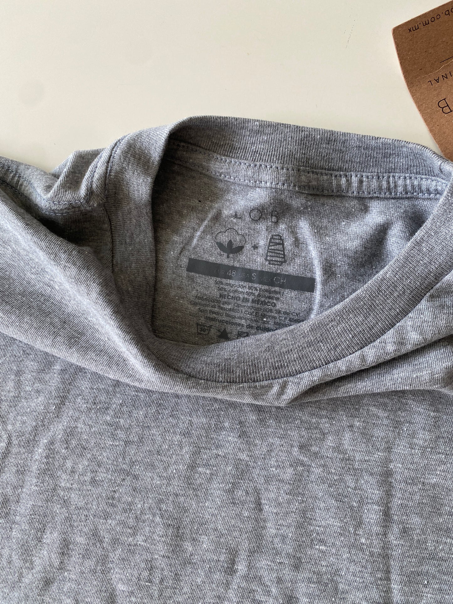Playera gris lisa, Talla S, Hombre