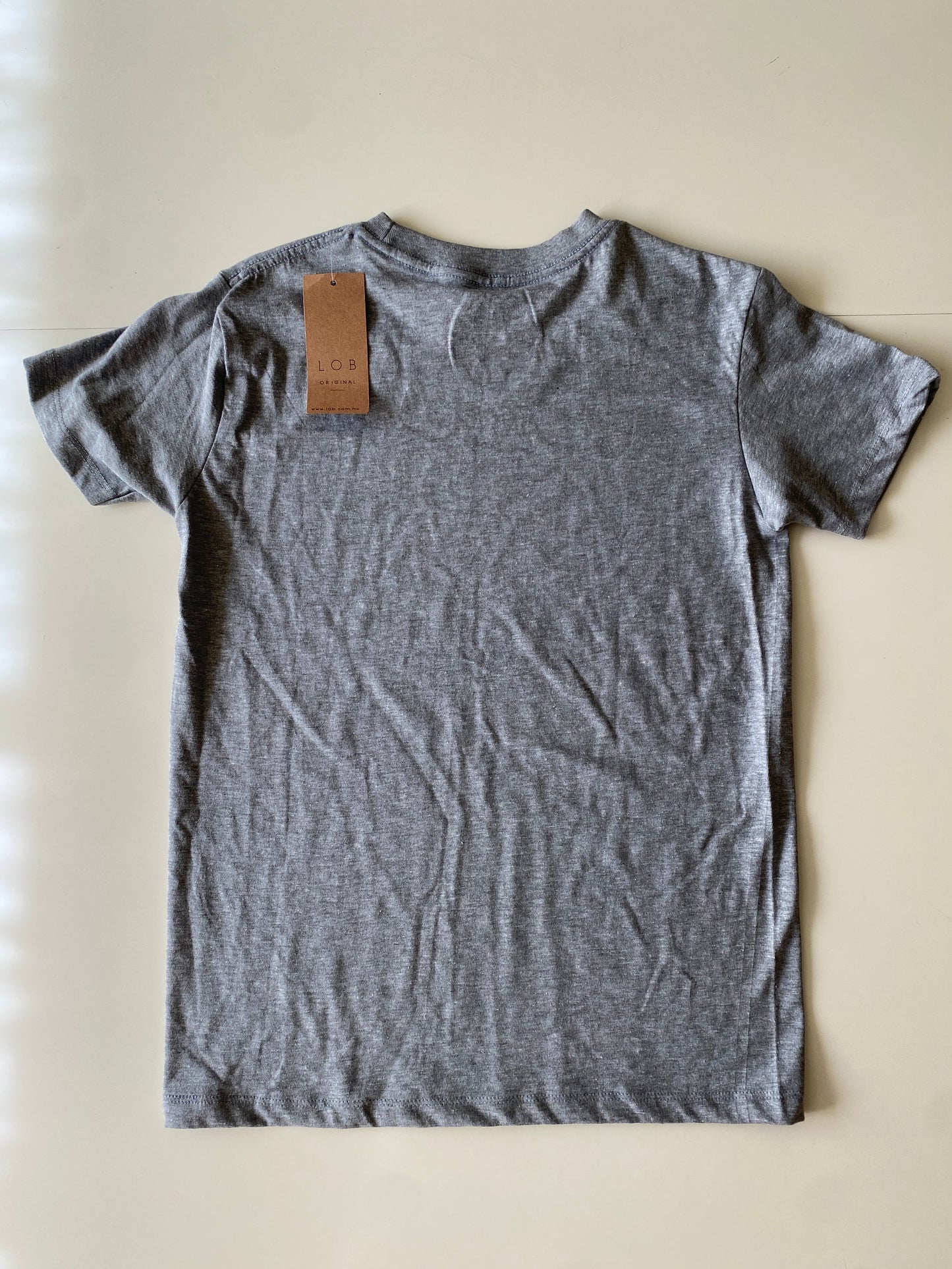 Playera gris lisa, Talla S, Hombre