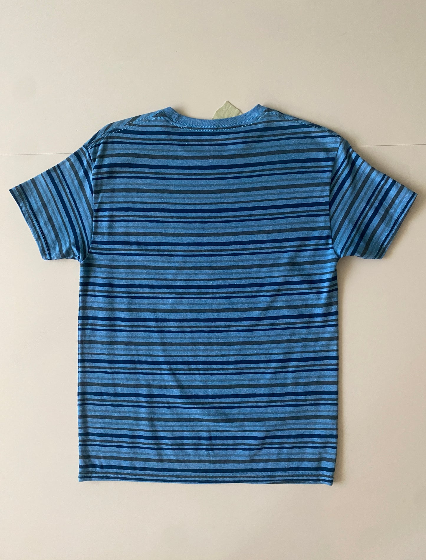 Playera azul rayas, Talla M, Hombre