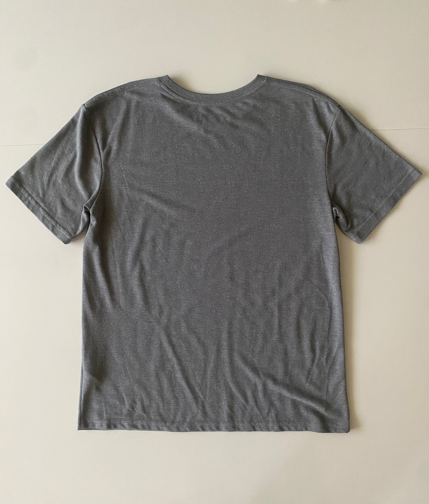 Playera lisa gris, corte relajado, Talla XS, Hombre