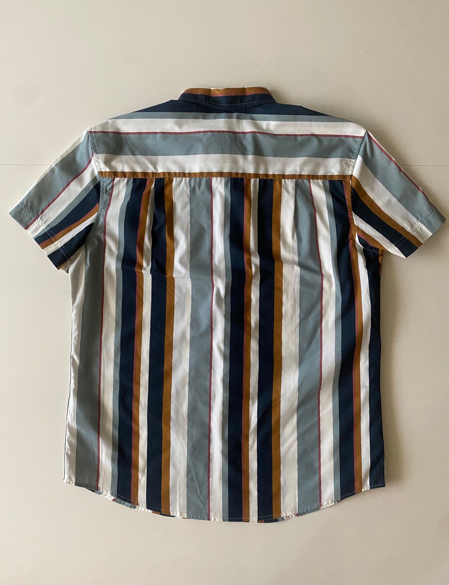 Camisa rayas manga corta, Talla M, Hombre