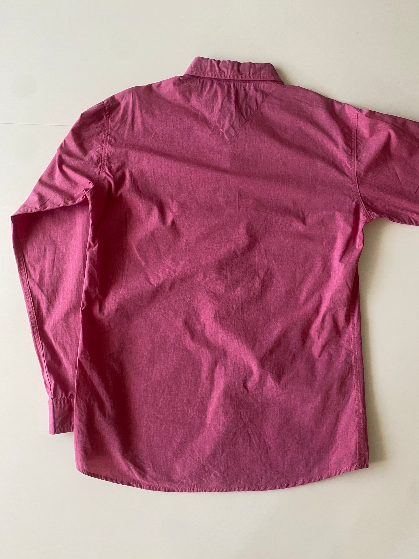 Camisa rosa manga larga, Talla M, Hombre