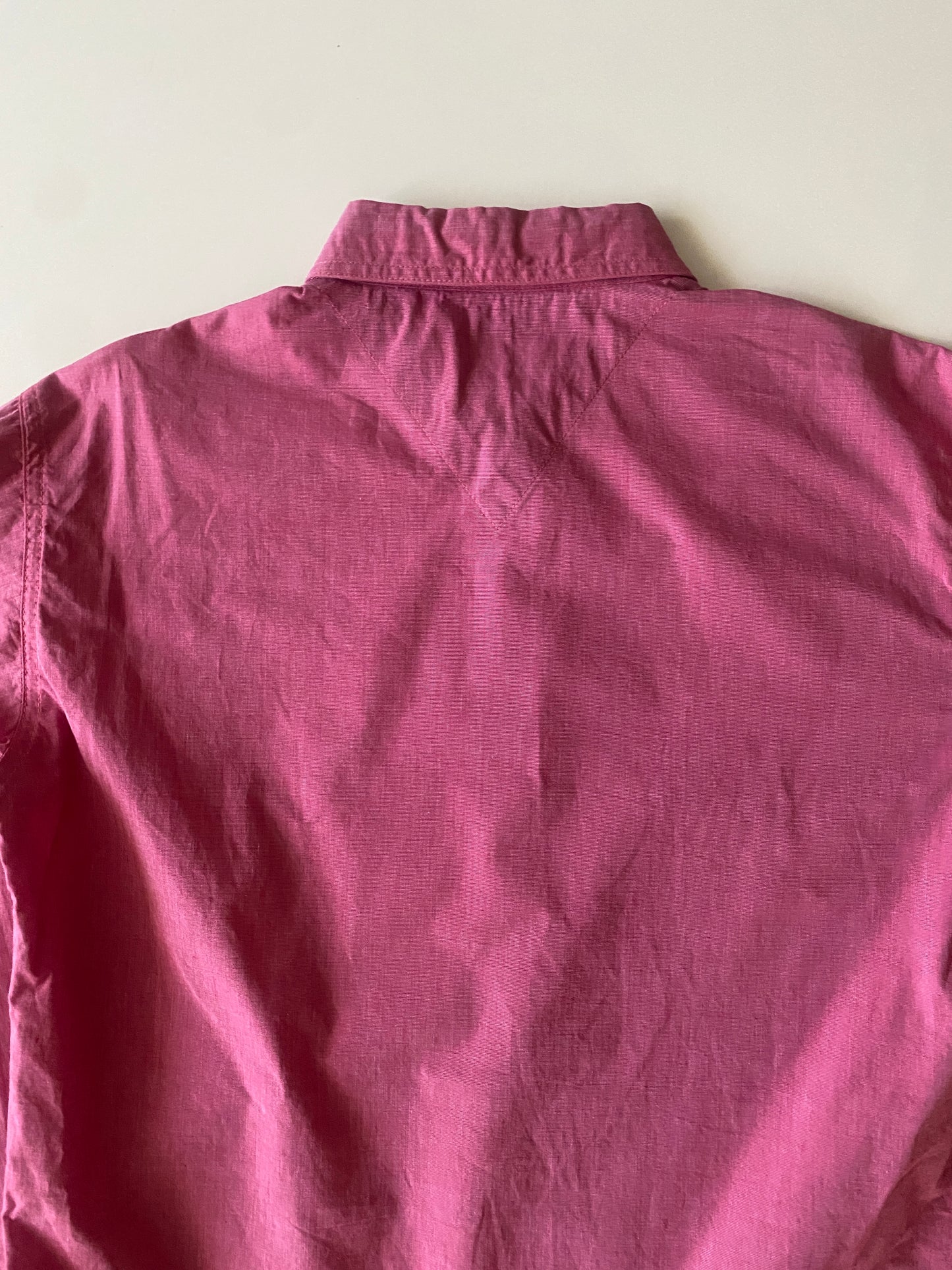 Camisa rosa manga larga, Talla M, Hombre