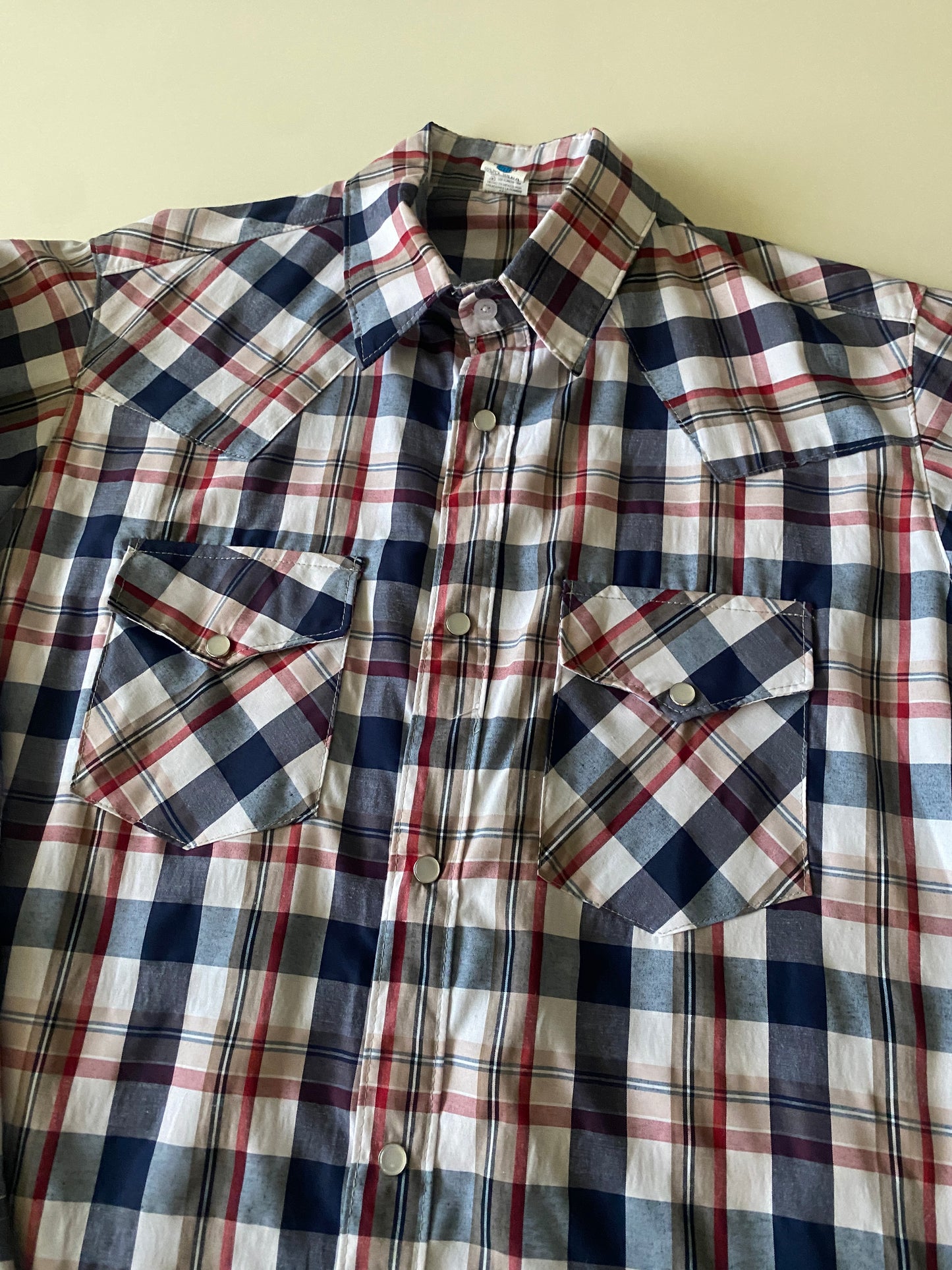Camisa cuadros corte vaquero, Talla M, 34, Hombre