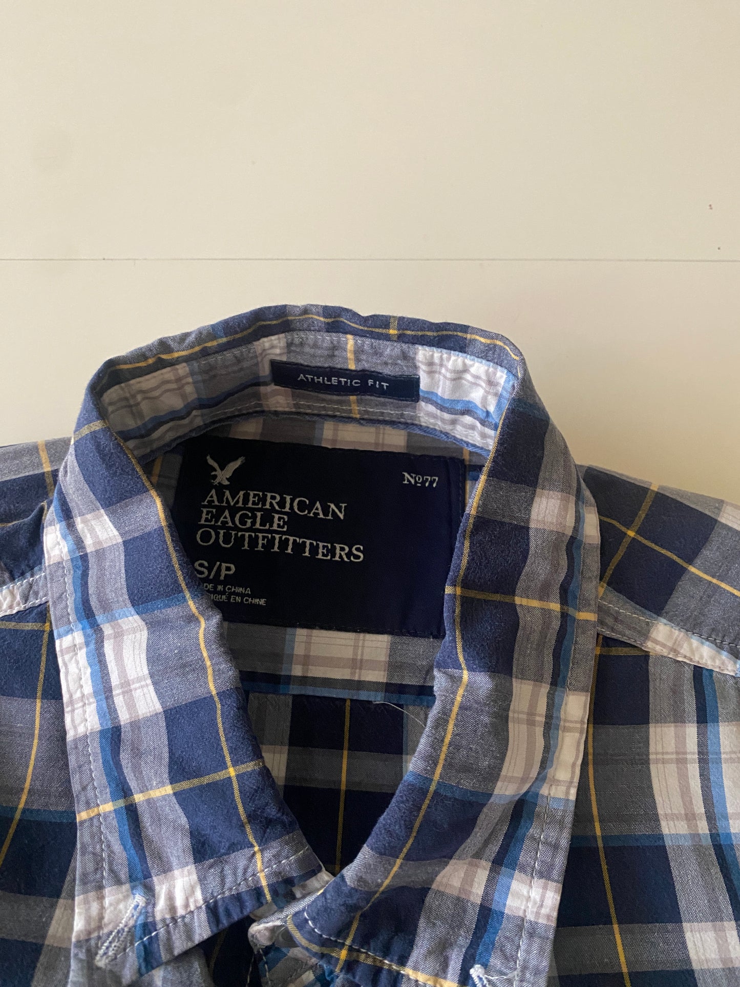 Camisa cuadros azules, Talla S, Hombre