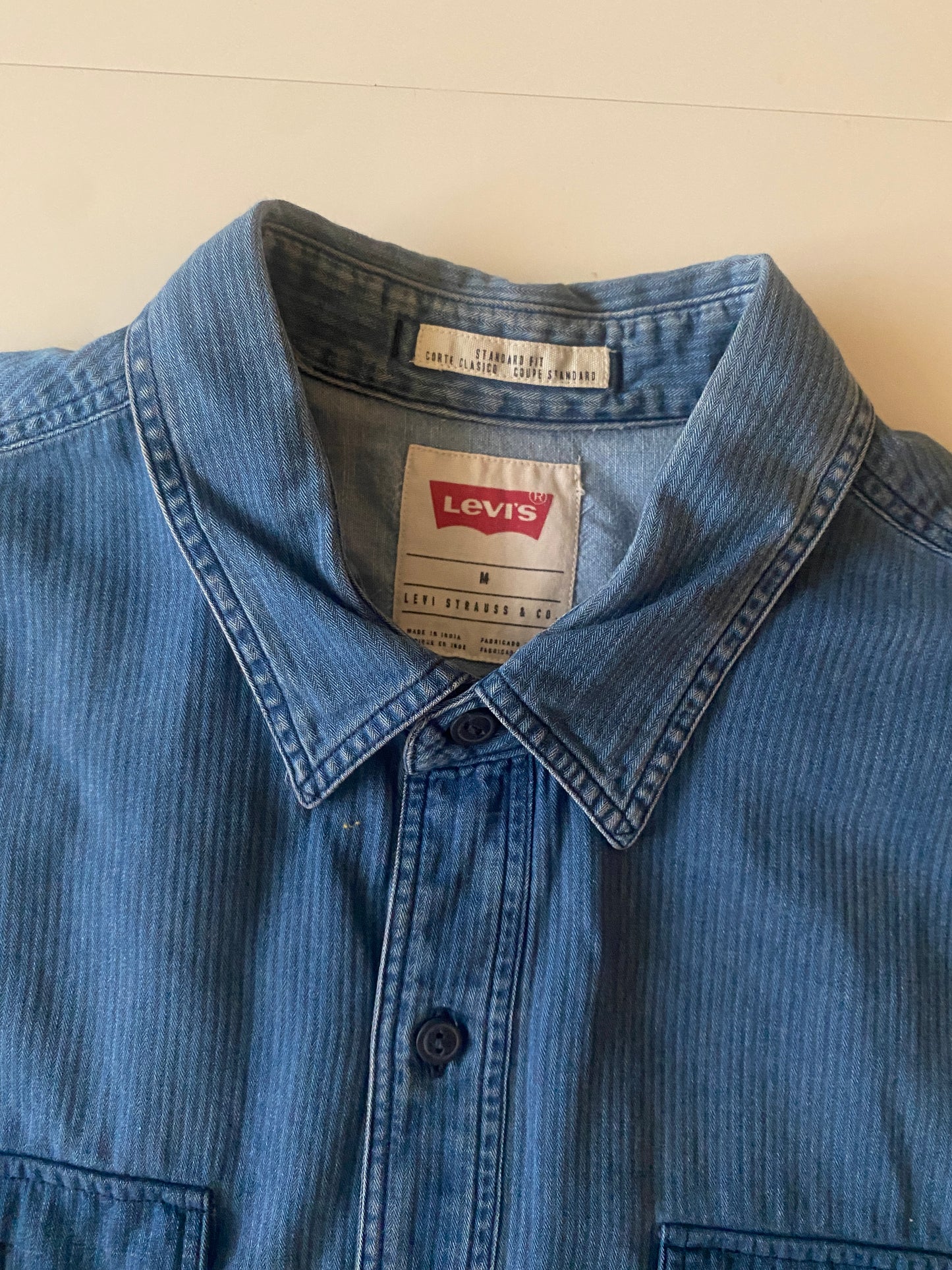 Camisa de mezclilla, Talla M, Hombre