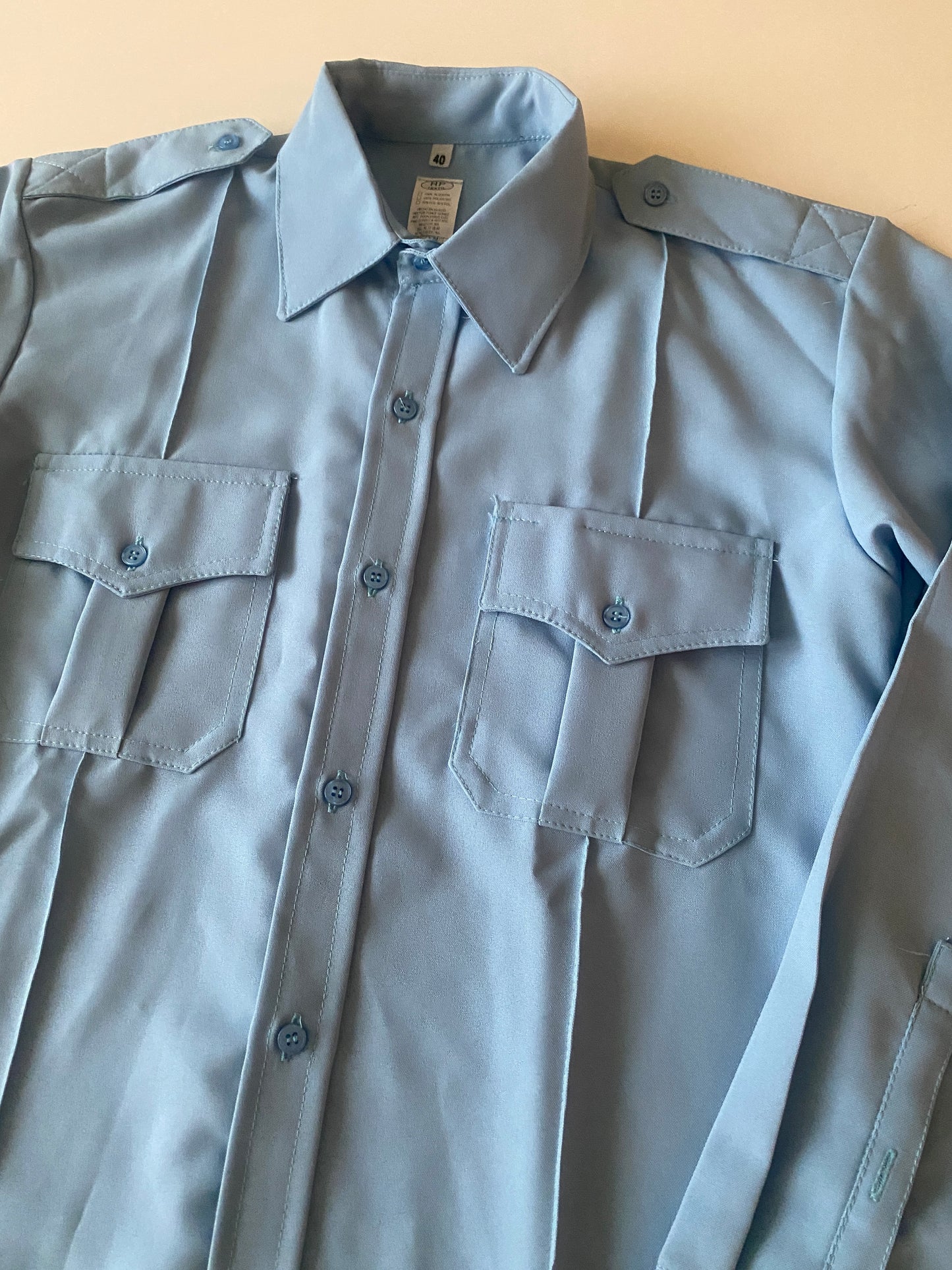 Camisa de trabajo celeste, Talla M, 40, Talla L, 44  Hombre