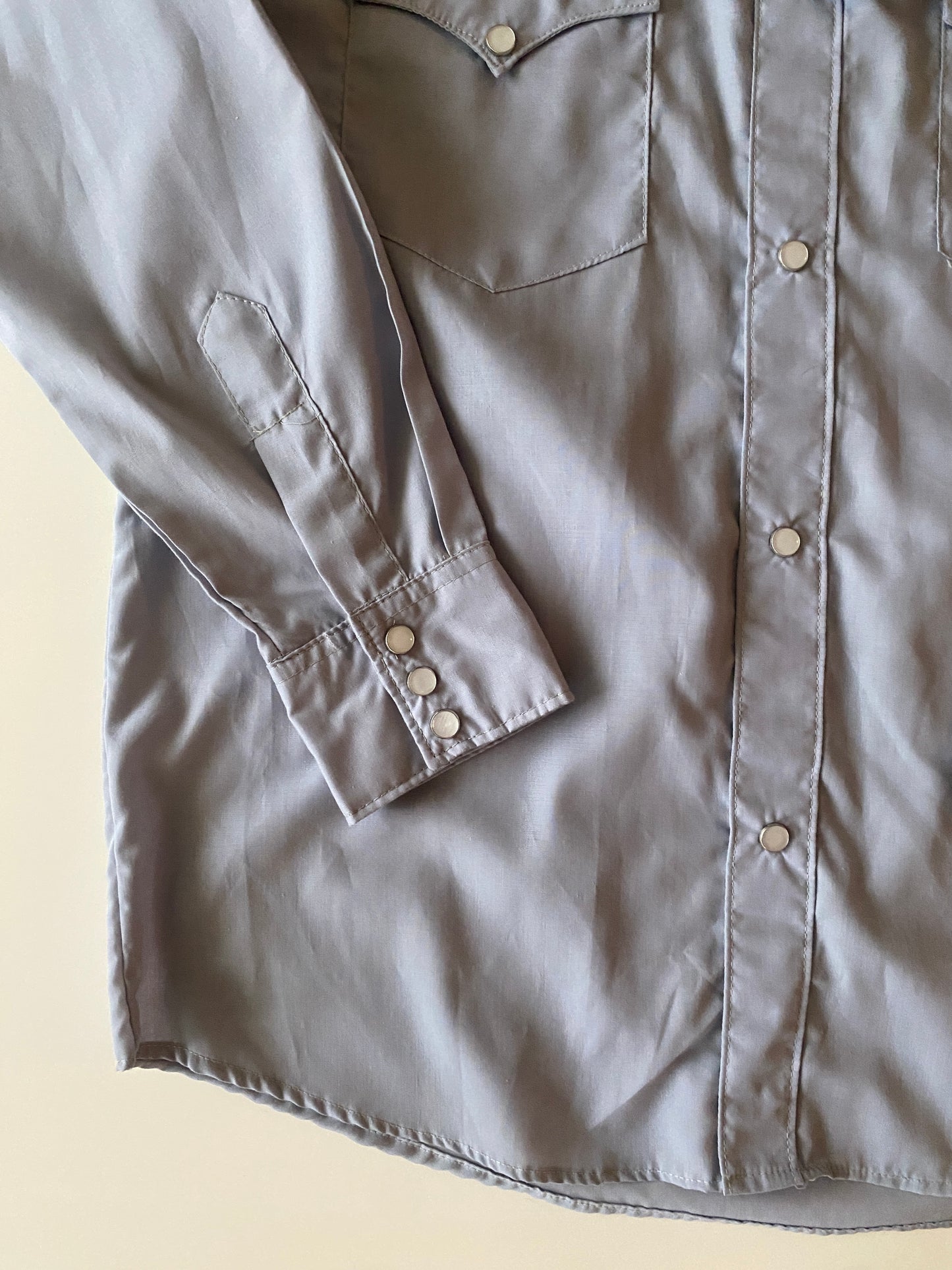 Camisa gris vaquera, Talla M, 34, Hombre