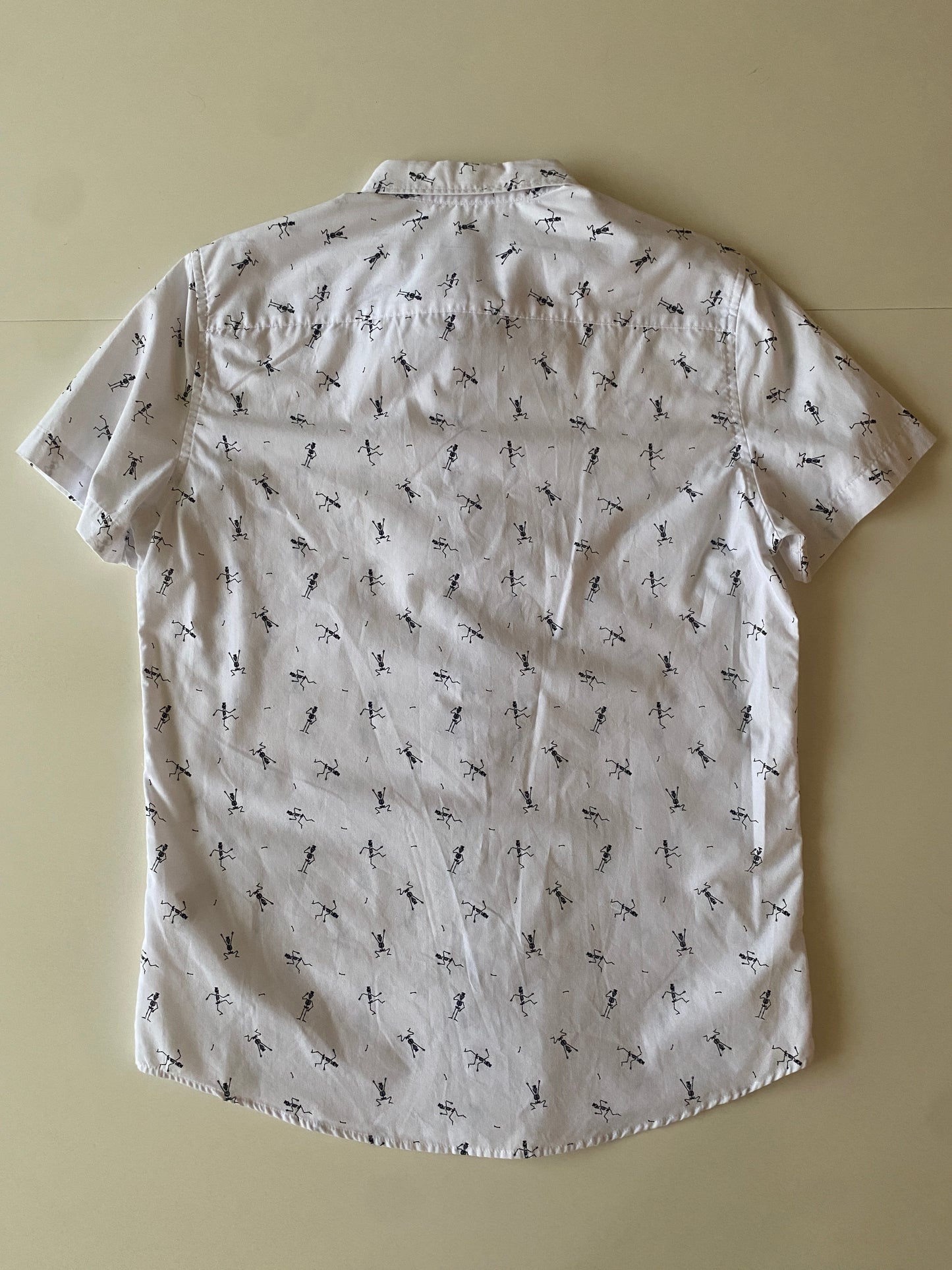Camisa estampada calaveras, Talla S, Hombre