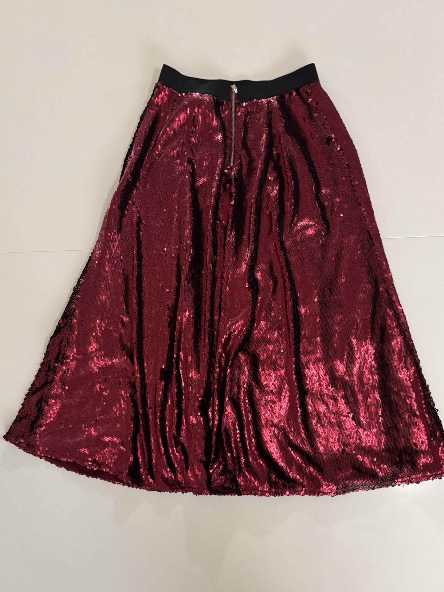 Falda evase de lentejuelas, Talla XS, Mujer, Studio LAP
