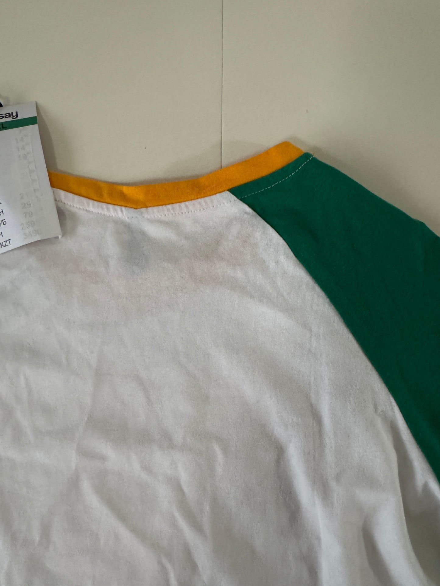 Camisa manga raglan verde, Talla XL, Mujer, Sinsay