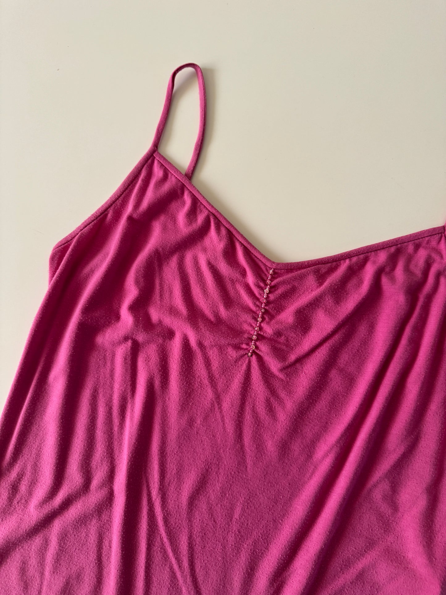 Blusa de tirantes rosa, Talla M, Mujer