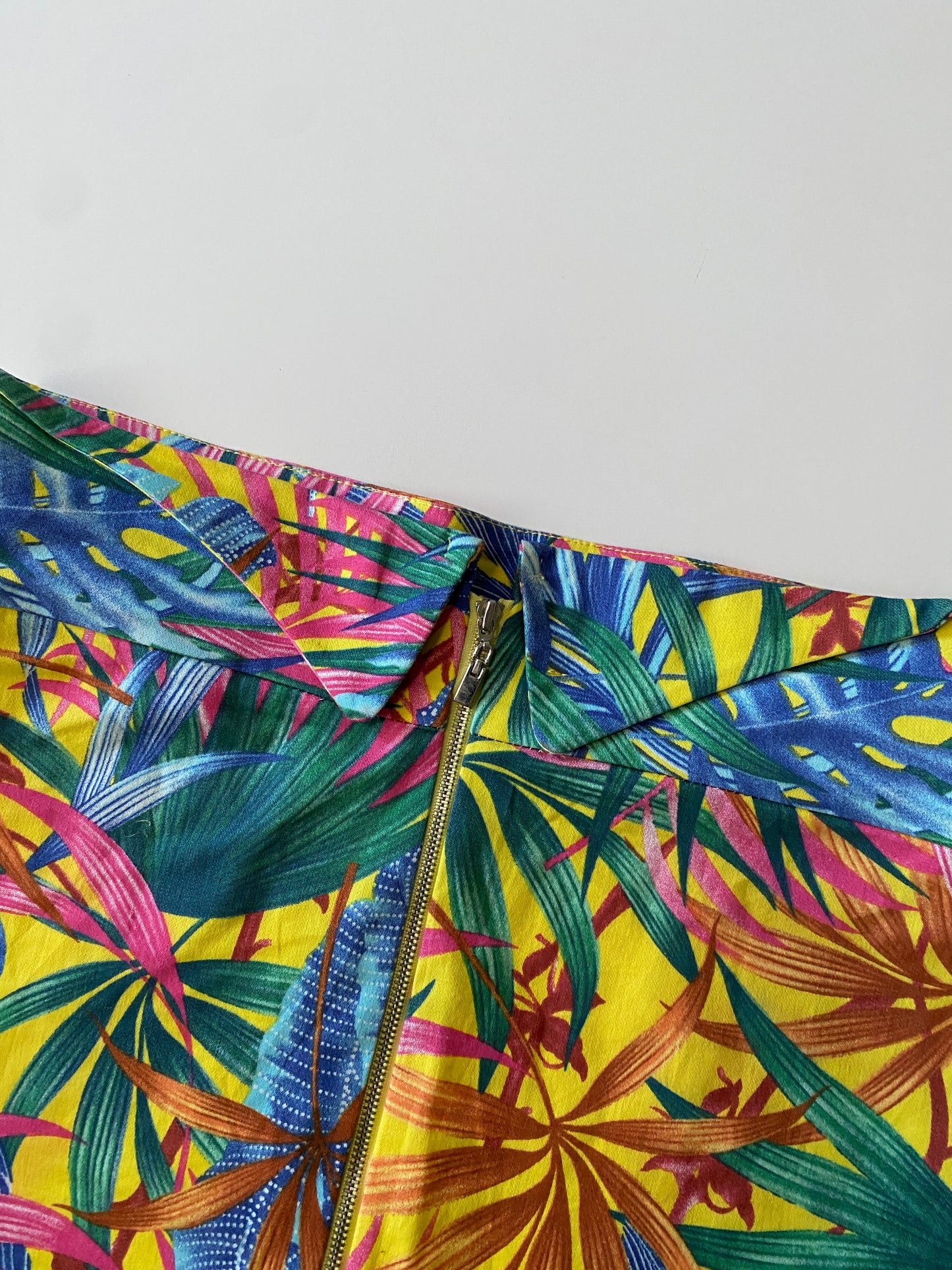 Falda estampada tropical, Talla M, Mujer