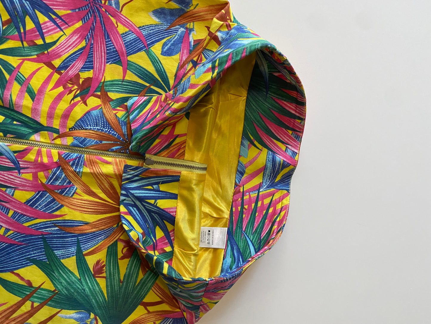 Falda estampada tropical, Talla M, Mujer