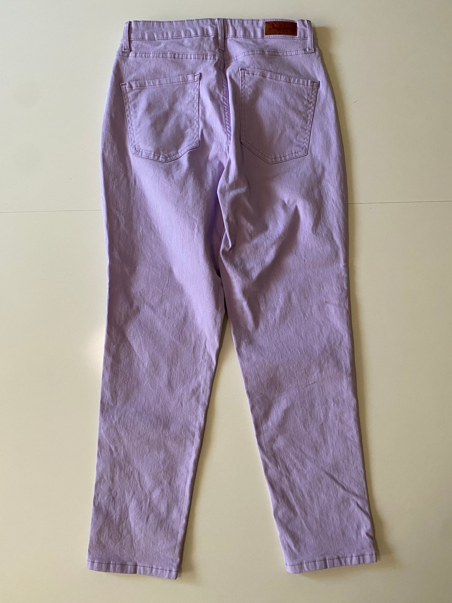 Jeans lilas, tiro alto, Talla 9, Mujer