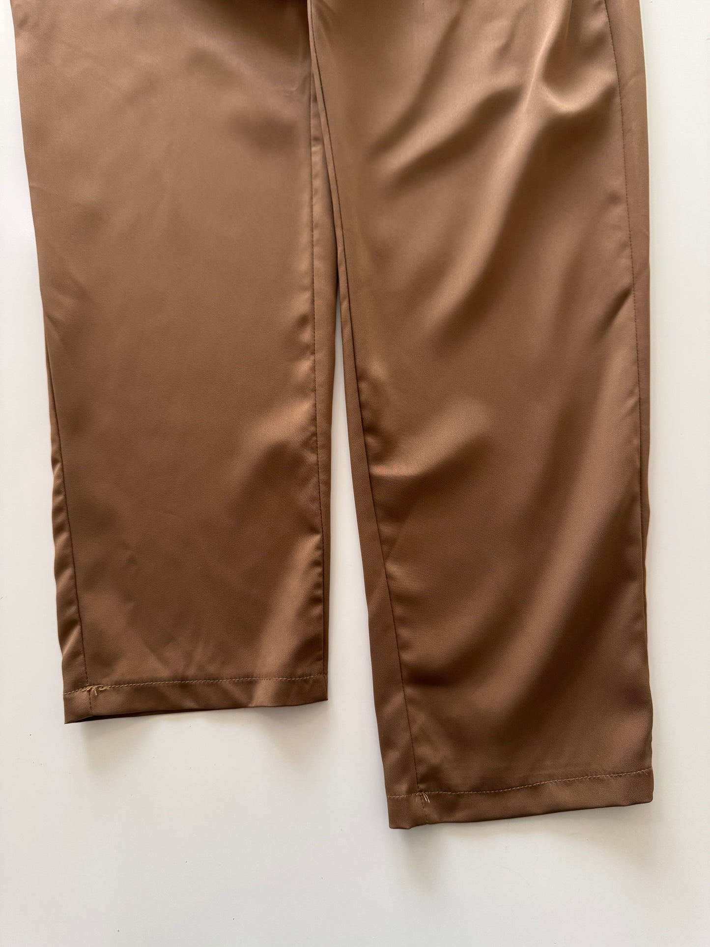 Pantalones de pinzas cafes, Talla M, 6Usa, Mujer, Shein