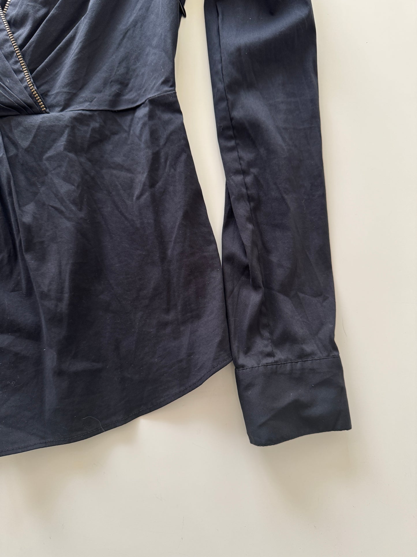 Blusa negra cruzada, Talla Xs, Mujer, A/X Armani Exchange