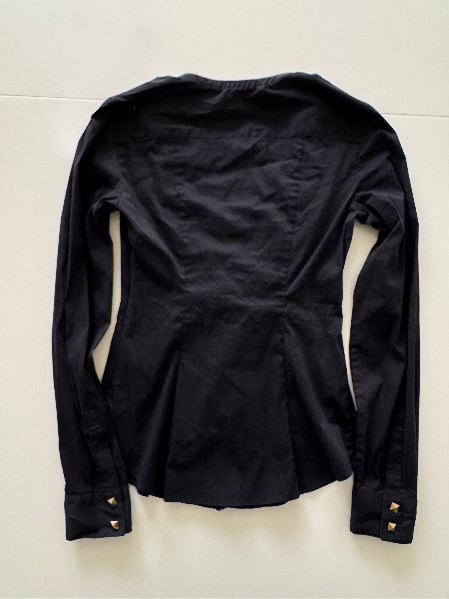 Blusa negra cruzada, Talla Xs, Mujer, A/X Armani Exchange