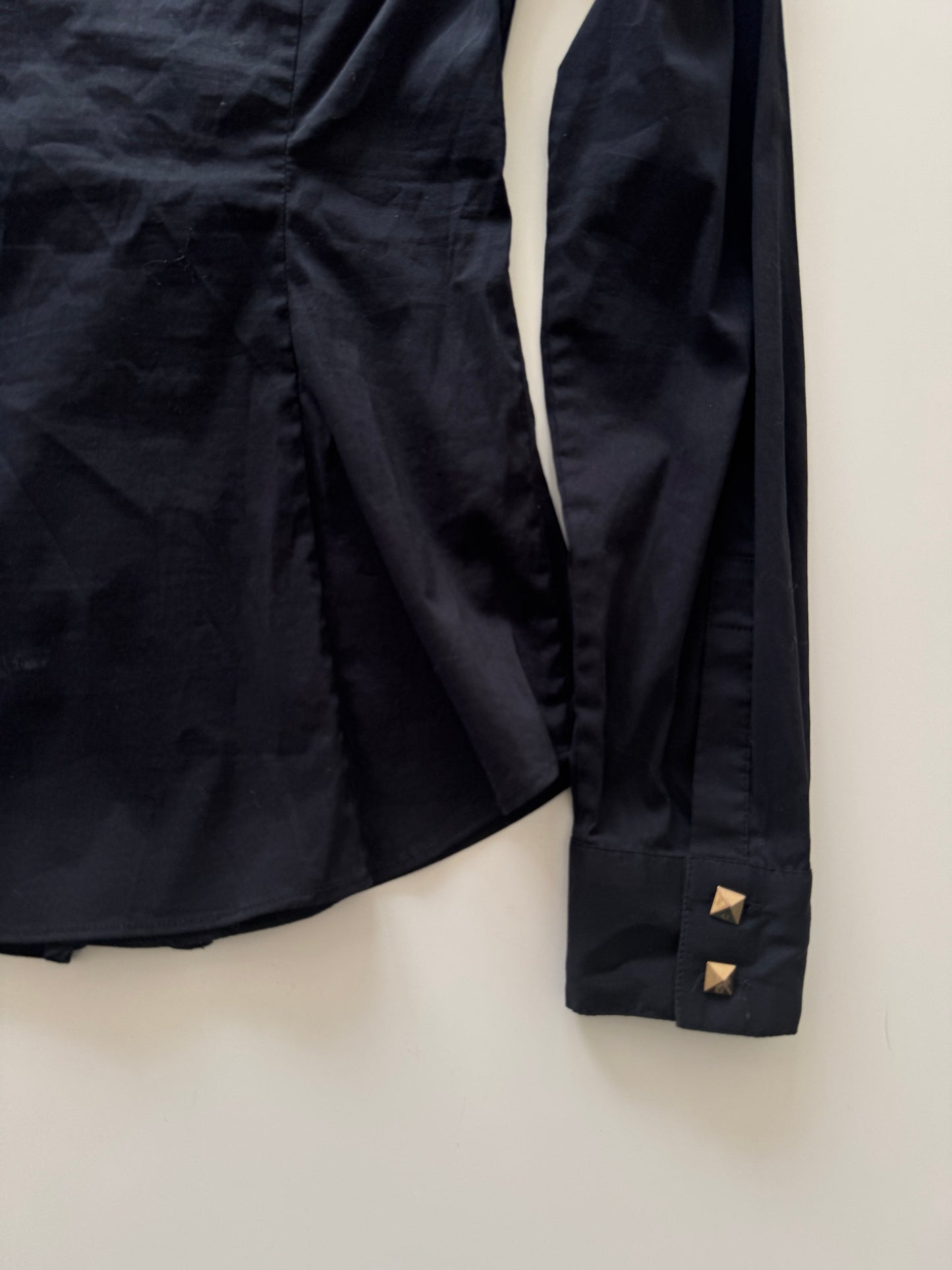 Blusa negra cruzada, Talla Xs, Mujer, A/X Armani Exchange