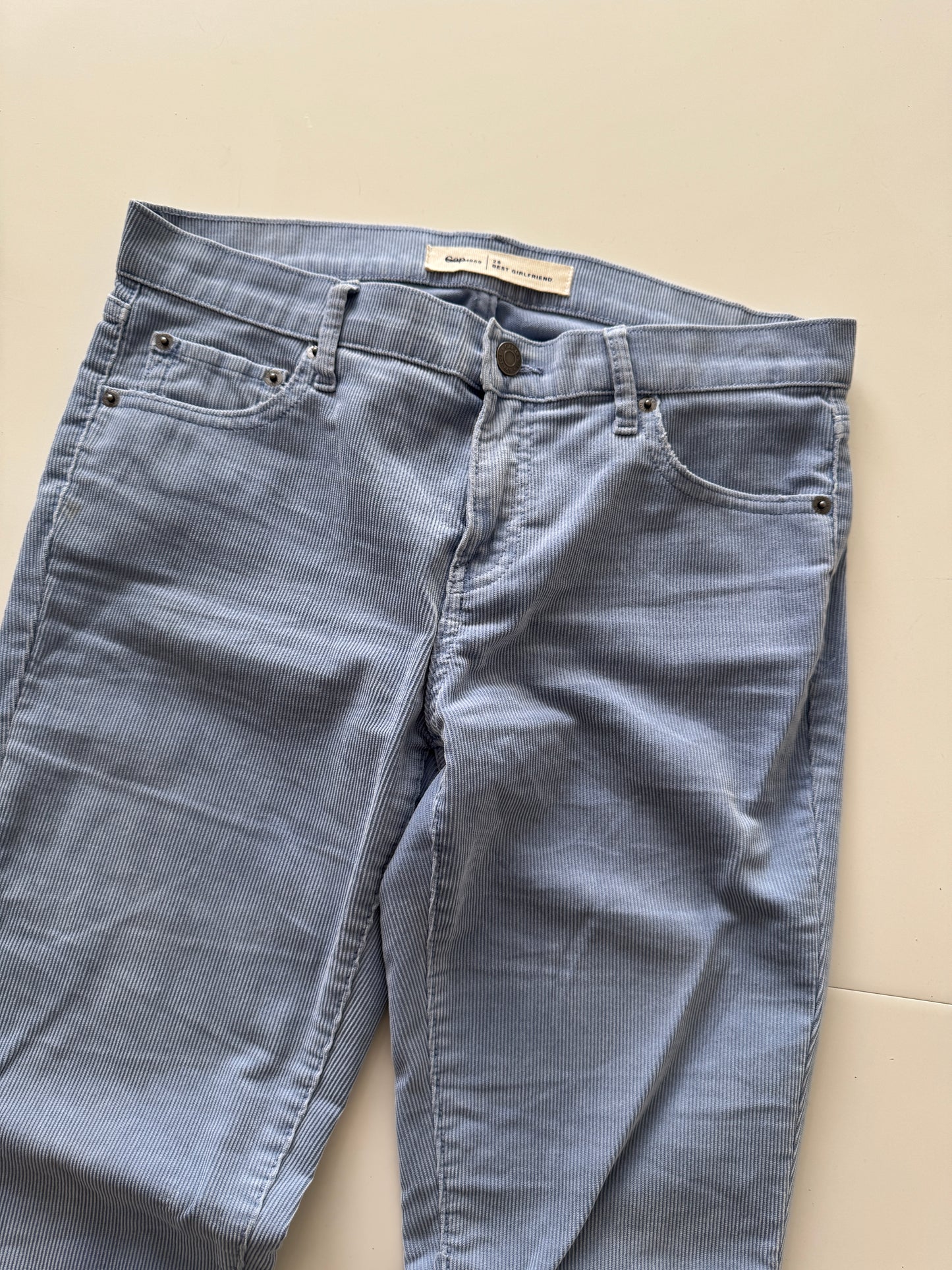 Pantalones de corduroy celeste, Talla 26, S, Mujer, Gap 1969