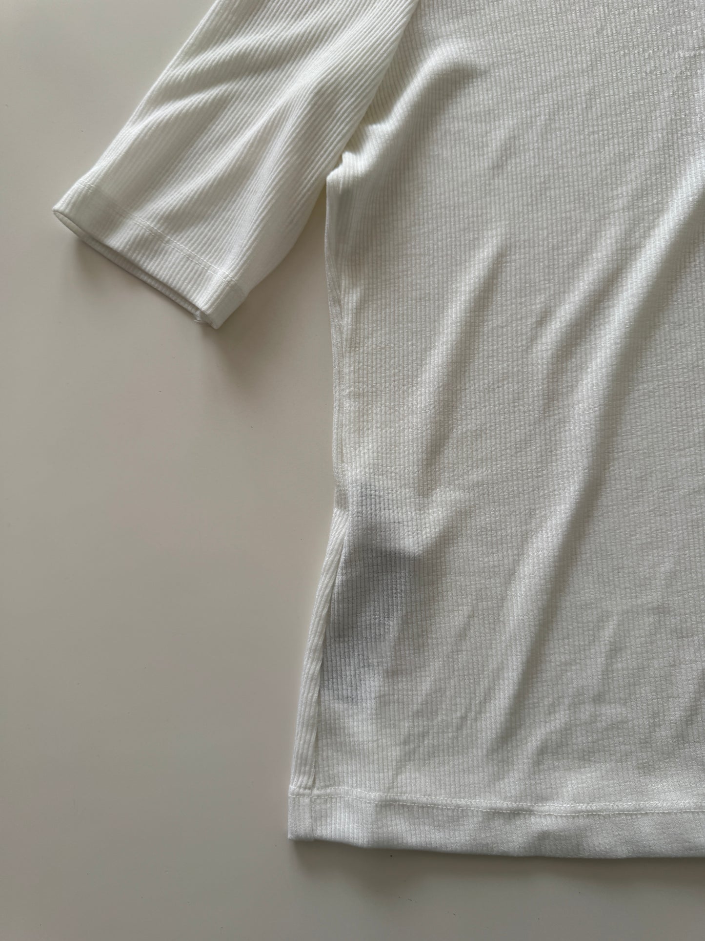 Camisa de punto blanca, Talla S, Mujer, MNG